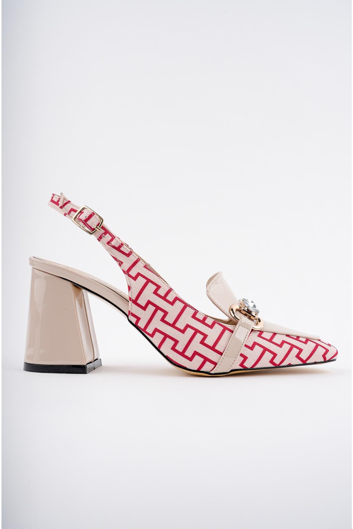 NİCHOLE Garantili Arkası Açık Kalın Topuklu Tokalı Kadın Ayakkabı - Görsel 7