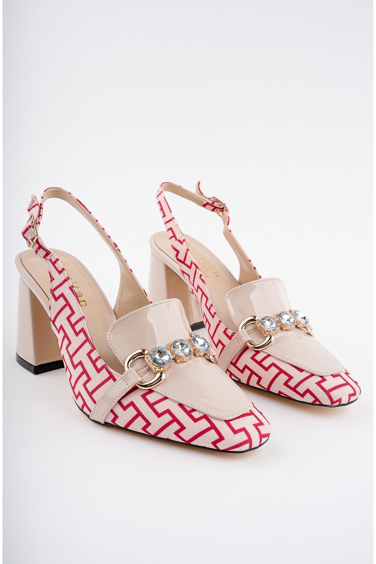 NİCHOLE Garantili Arkası Açık Kalın Topuklu Tokalı Kadın Ayakkabı - Görsel 8