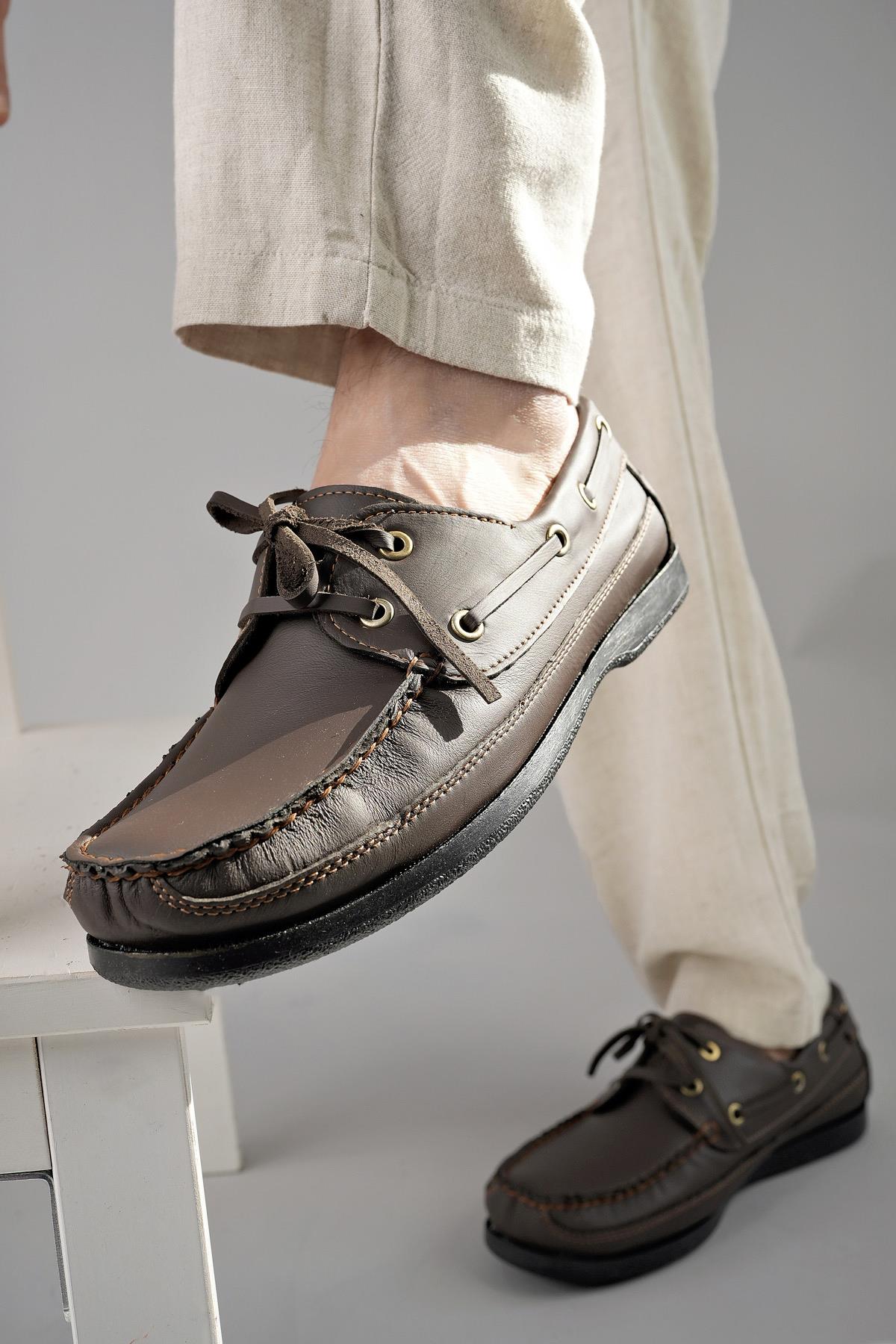 Sidro Garantili Hakiki Deri Erkek Günlük Klasik Casual Ayakkabı - Görsel 8