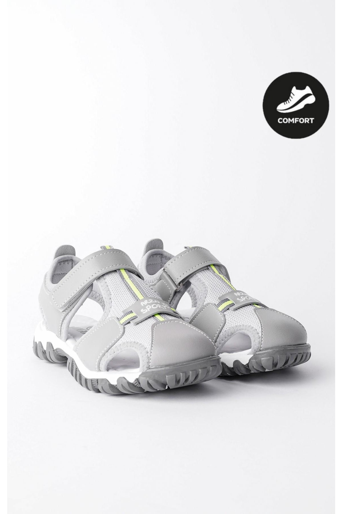 TWEETY Garantili Günlük Ortopedik Hafif Taban Önü Kapalı Cırtlı Unisex Çocuk Sandalet - Görsel 3