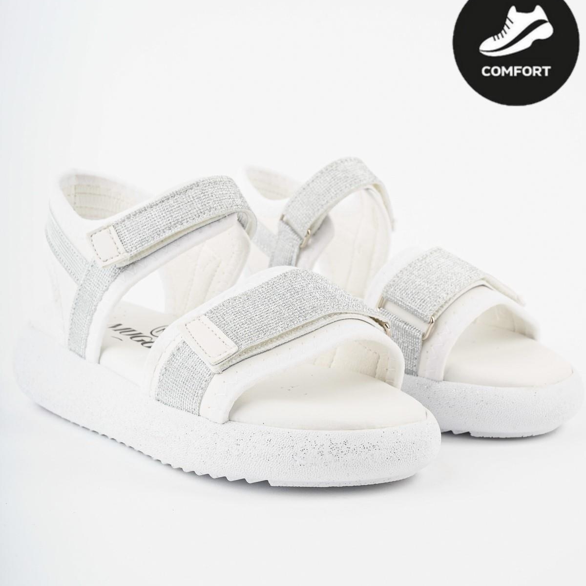 CRUZ Garantili Günlük Ortopedik Hafif Taban Simli ve Cırtlı Kız Çocuk Sandalet - Görsel 5