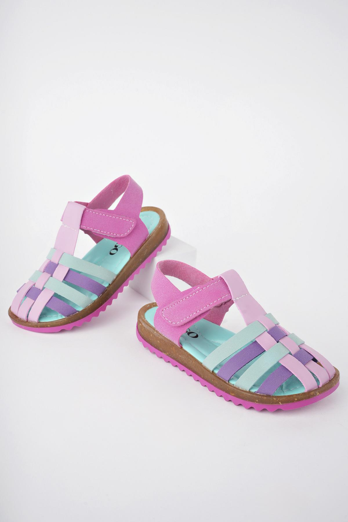 Rapunzel Garantili Günlük Ortopedik Hafif Taban Cırtlı Kız Çocuk Sandalet - Görsel 3