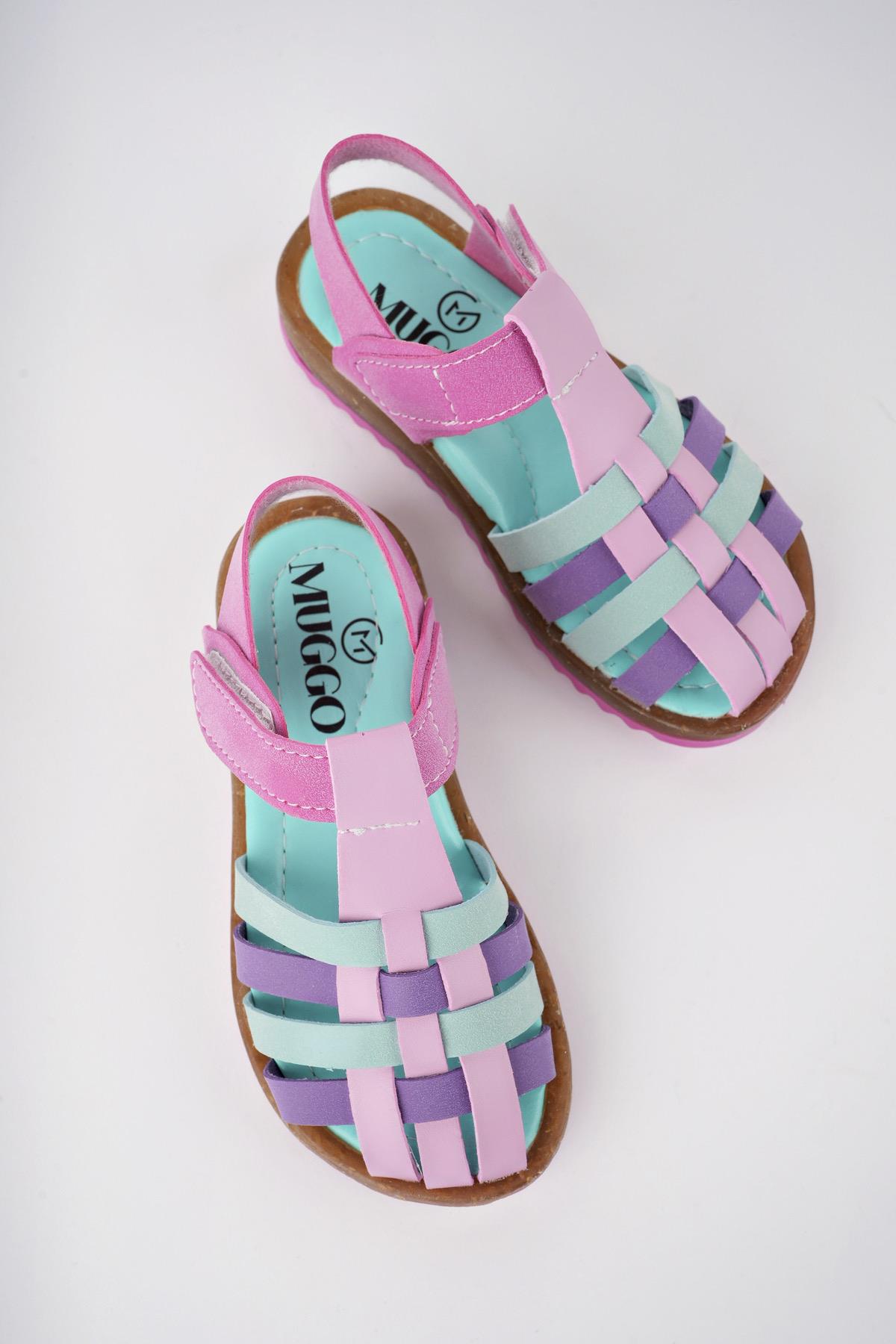 Rapunzel Garantili Günlük Ortopedik Hafif Taban Cırtlı Kız Çocuk Sandalet - Görsel 4