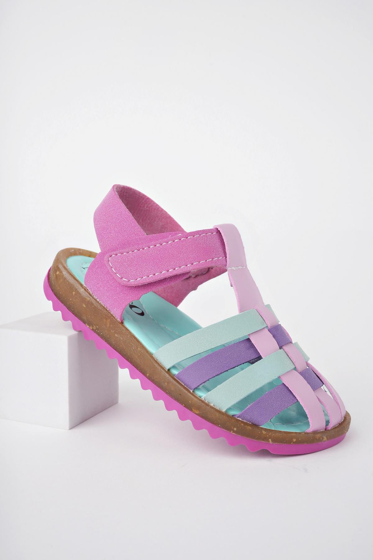 Rapunzel Garantili Günlük Ortopedik Hafif Taban Cırtlı Kız Çocuk Sandalet - Görsel 5