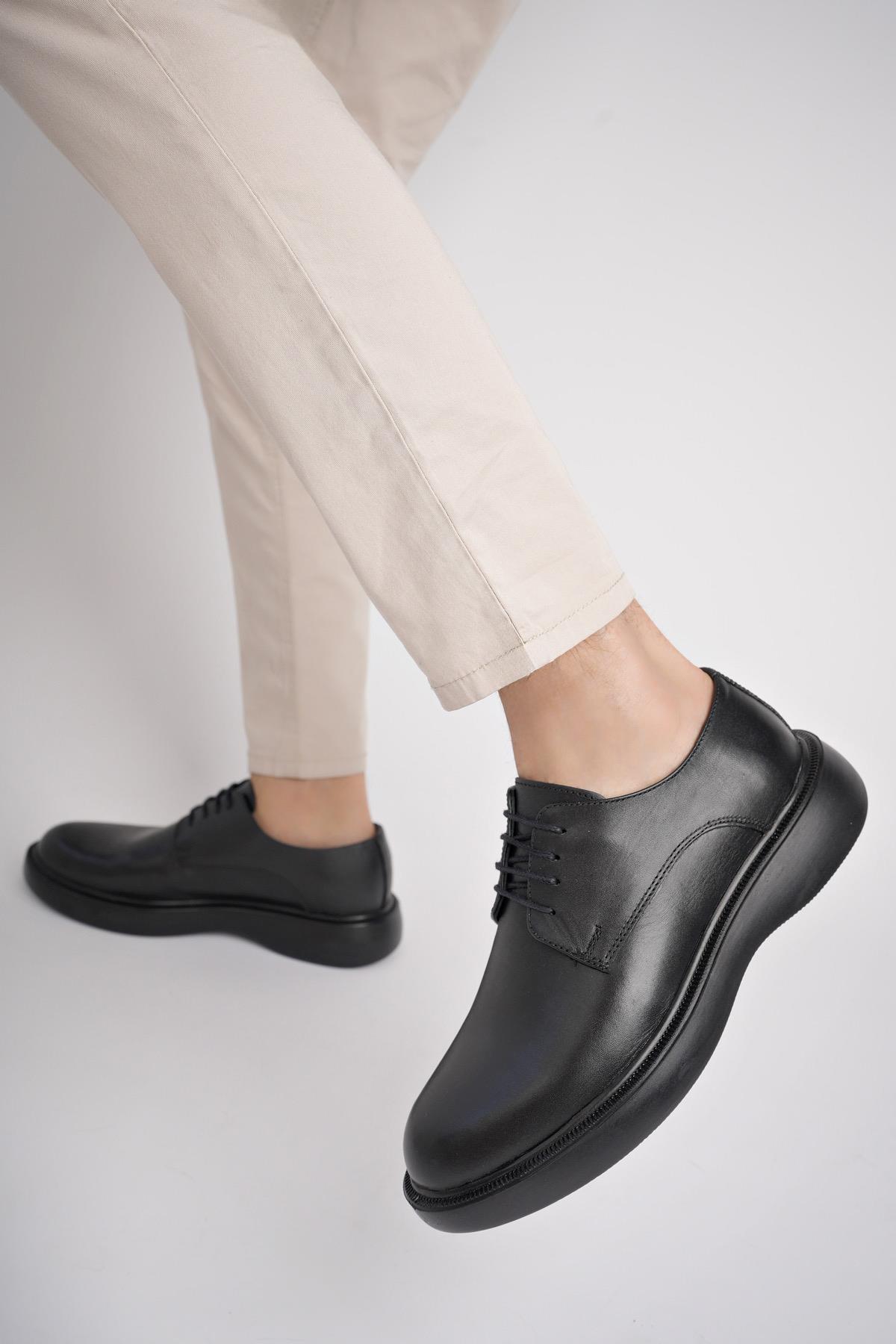 SMİTH Garantili Günlük Klasik Hakiki Deri Casual Rahat Ortopedik Kalın Taban Erkek Ayakkabı - Görsel 6