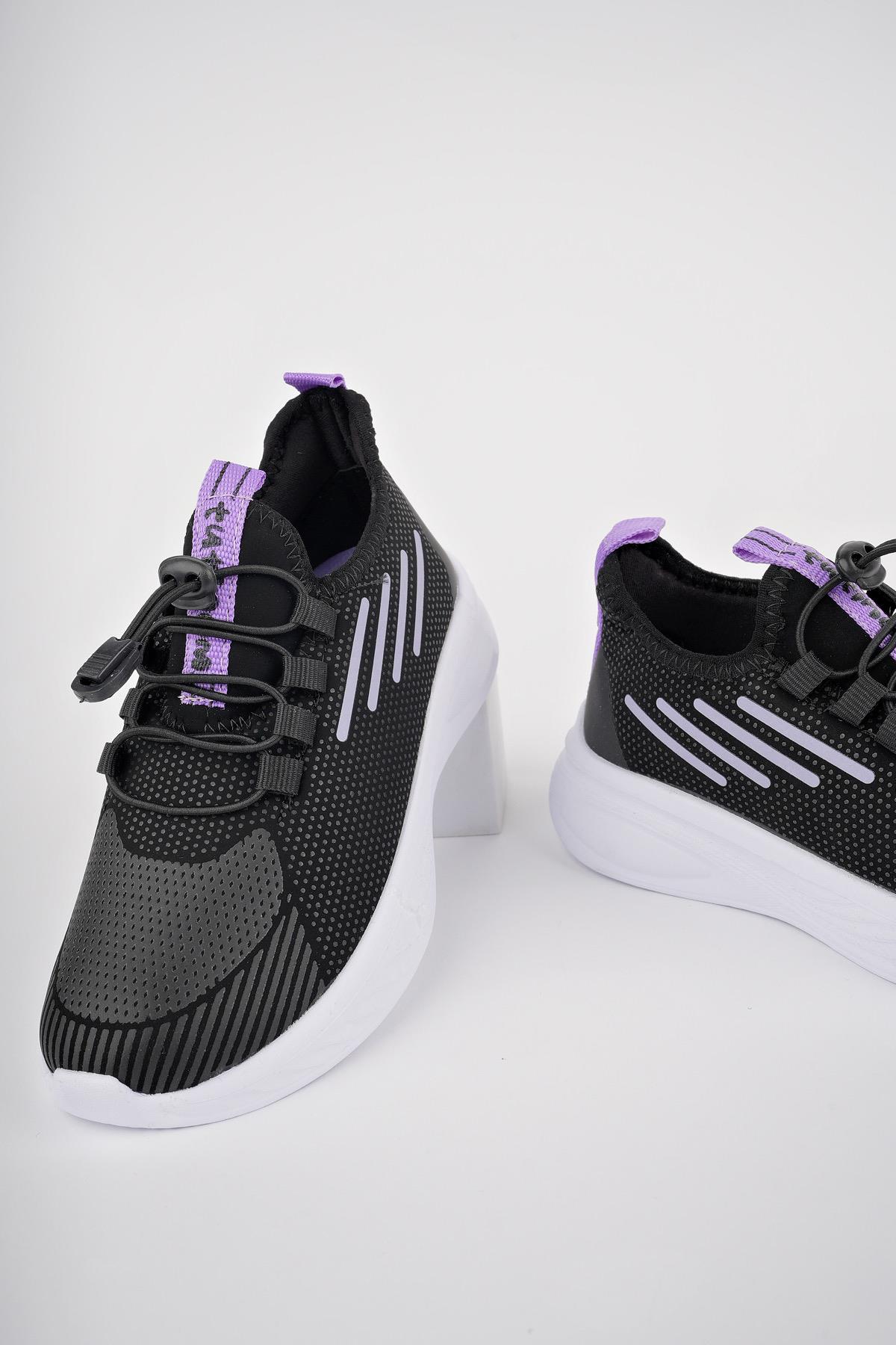 Muggo Muggo Mor LUPİN Garantili Günlük Unisex Çocuk Bağcıklı Rahat Sneaker Spor Ayakkabı | Flo Mor - 5. görsel