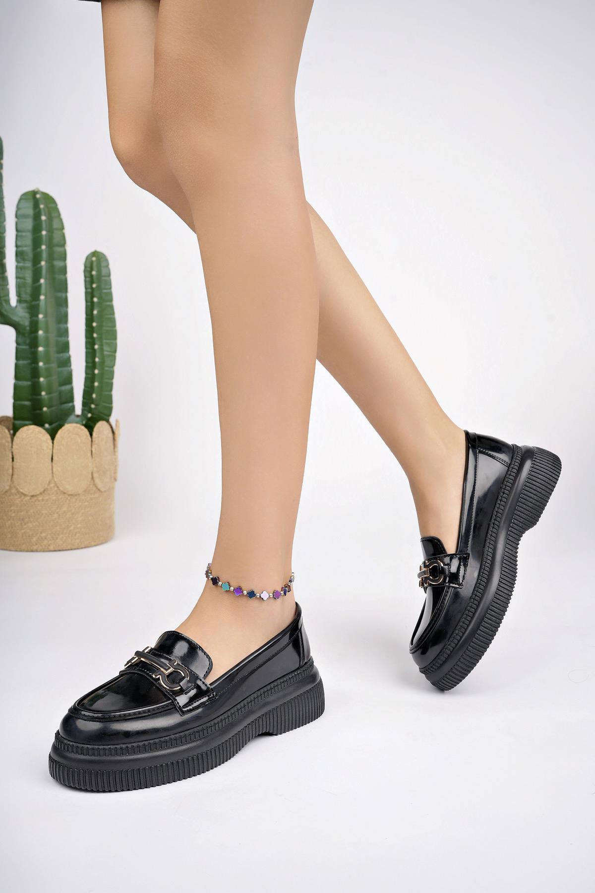 PEGULA Garantili Kadın Loafer Kalın Taban Günlük Casual Rahat Ayakkabı - Görsel 7