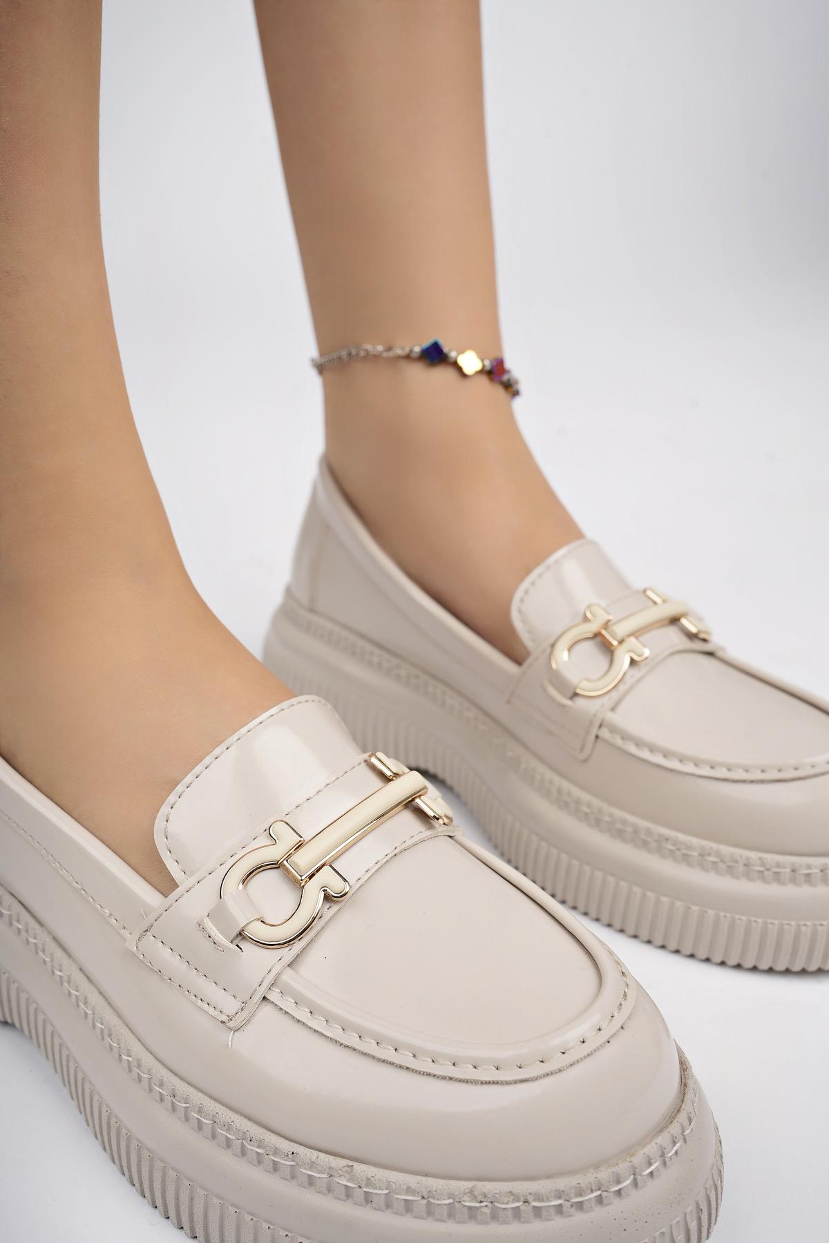 PEGULA Garantili Kadın Loafer Kalın Taban Günlük Casual Rahat Ayakkabı - Görsel 9