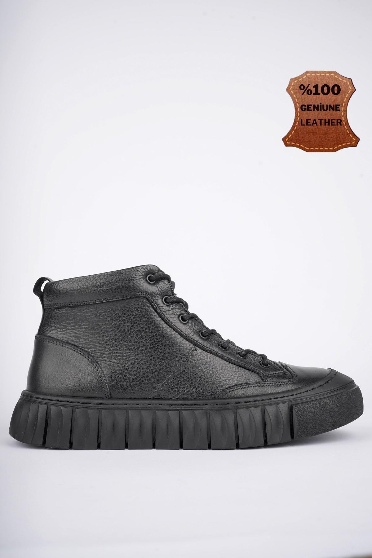 DİAZ Garantili Hakiki Deri Fermuarlı Bağcıklı Erkek Casual Bot - Görsel 2