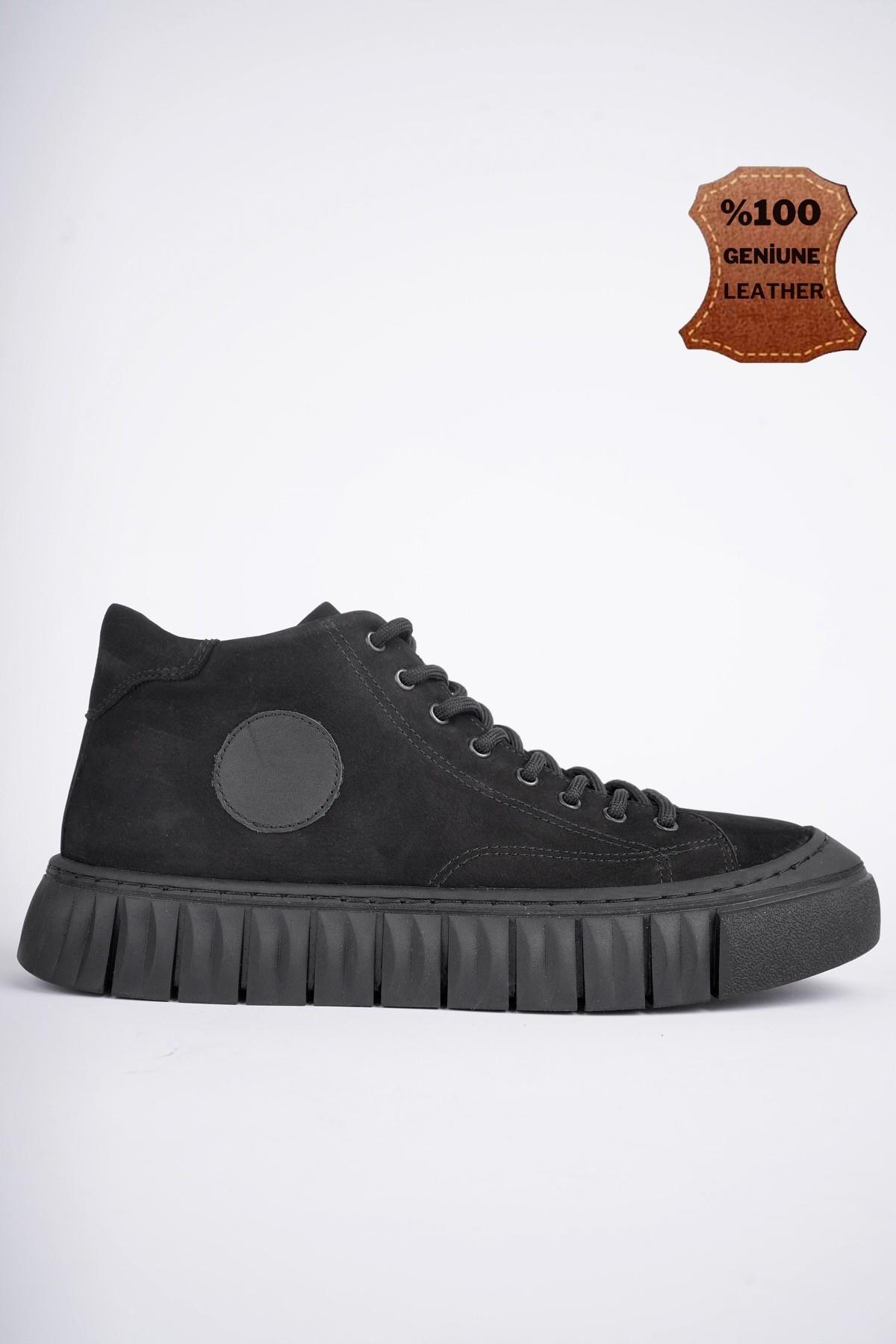 KAPOOR Garantili Bağcıklı Fermuarlı Hakiki Deri Kaymaz Taban Erkek Casual Bot - Görsel 2