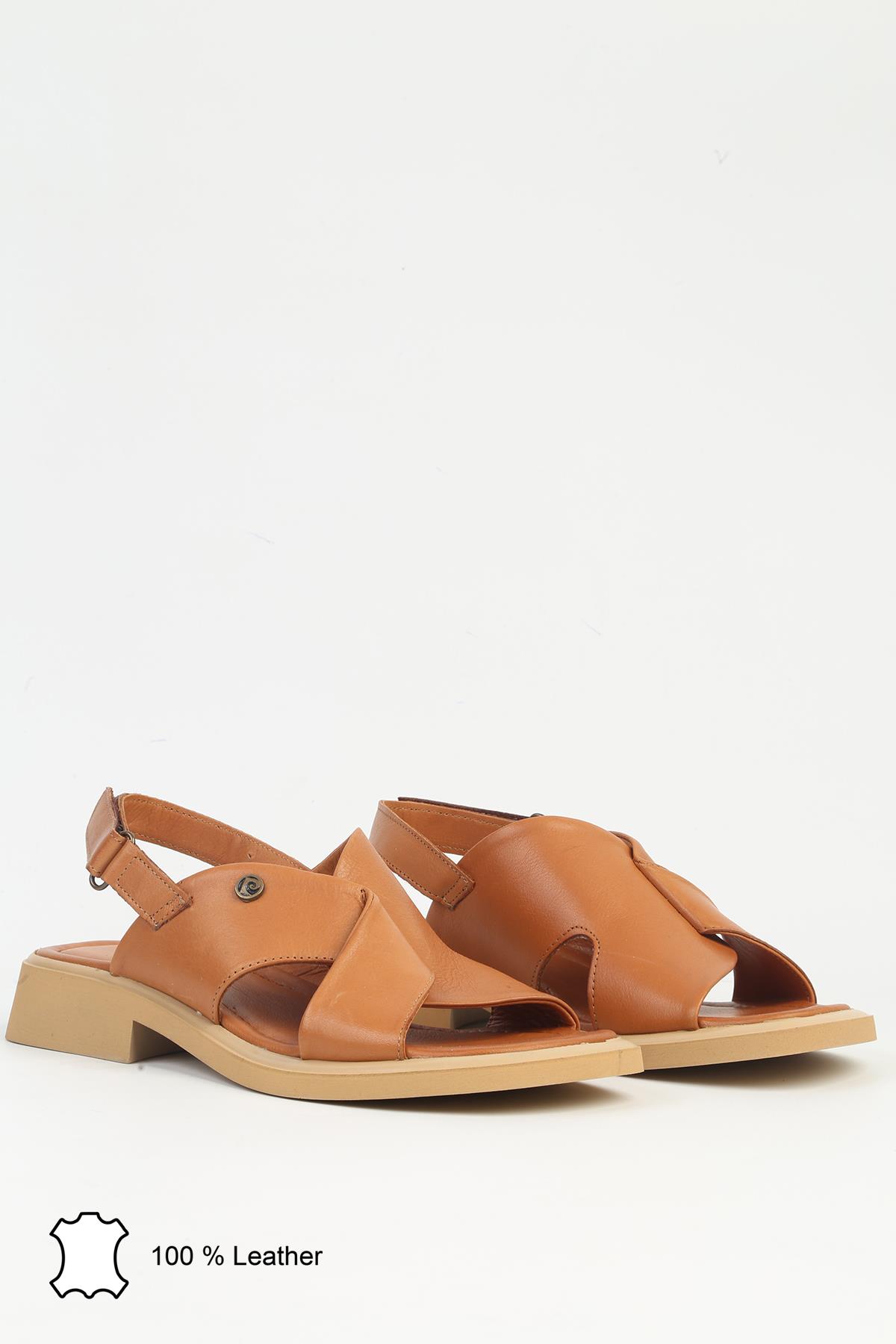 Taba Kadın Deri Sandalet PCK-5017 - Görsel 3