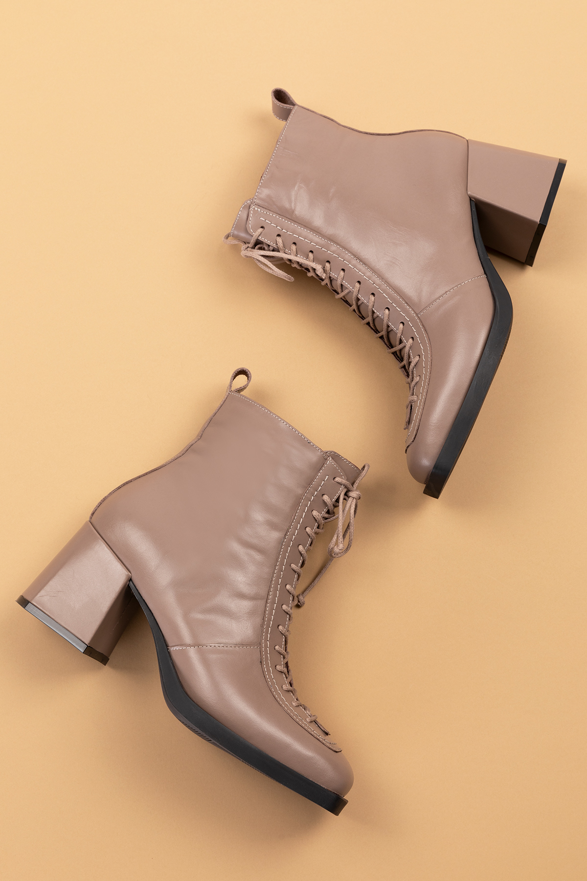 Gondol Kadın Hakiki Deri Bağcık Detaylı Fermuarlı Bot Ast.79 - Görsel 5