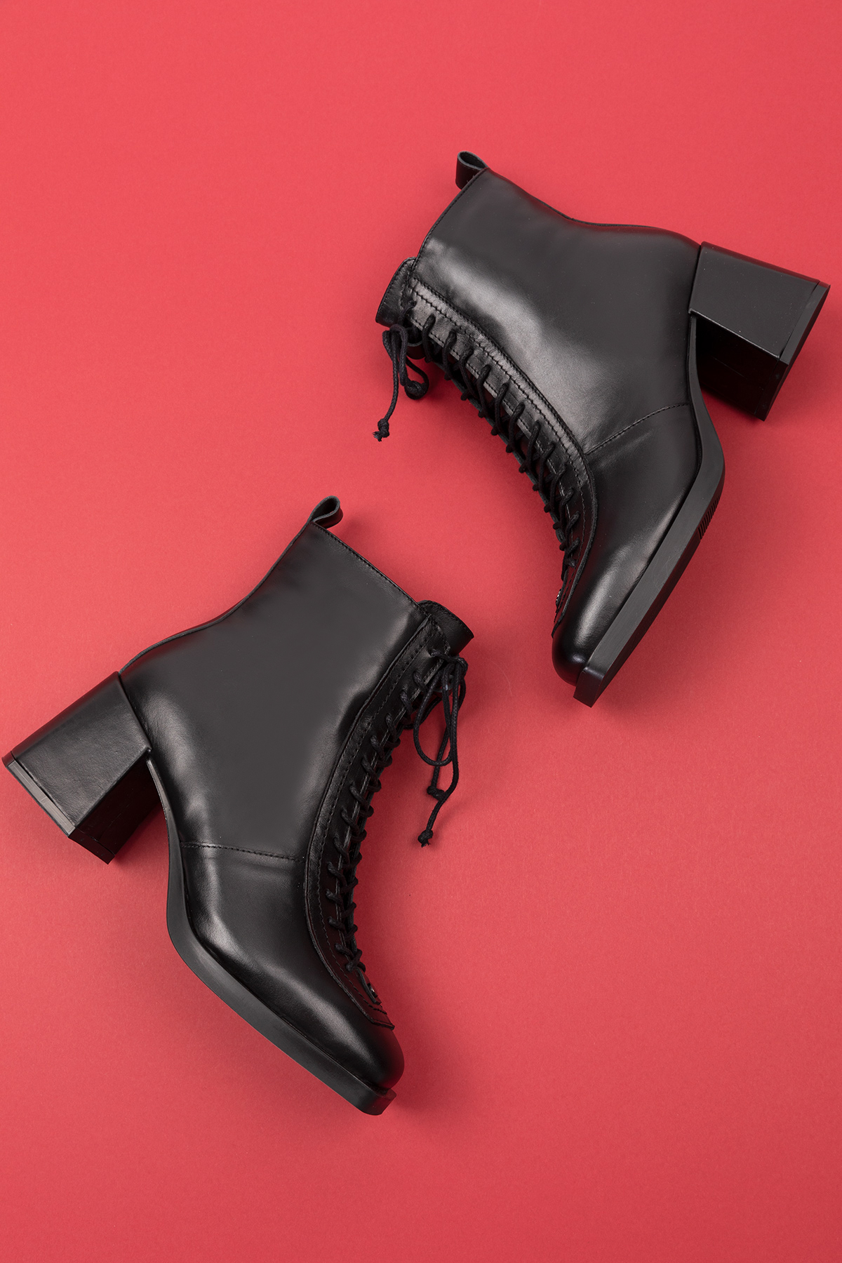 Gondol Kadın Hakiki Deri Bağcık Detaylı Fermuarlı Bot Ast.79 - Görsel 5