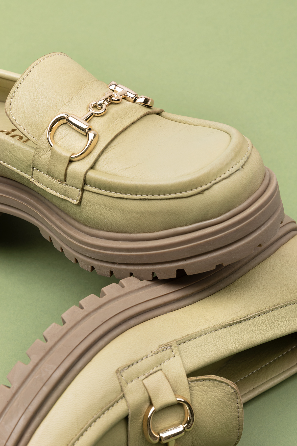 Gondol Hakiki Deri Kalın Taban Hafif Oxford Ayakkabı anl.2491 - Görsel 3