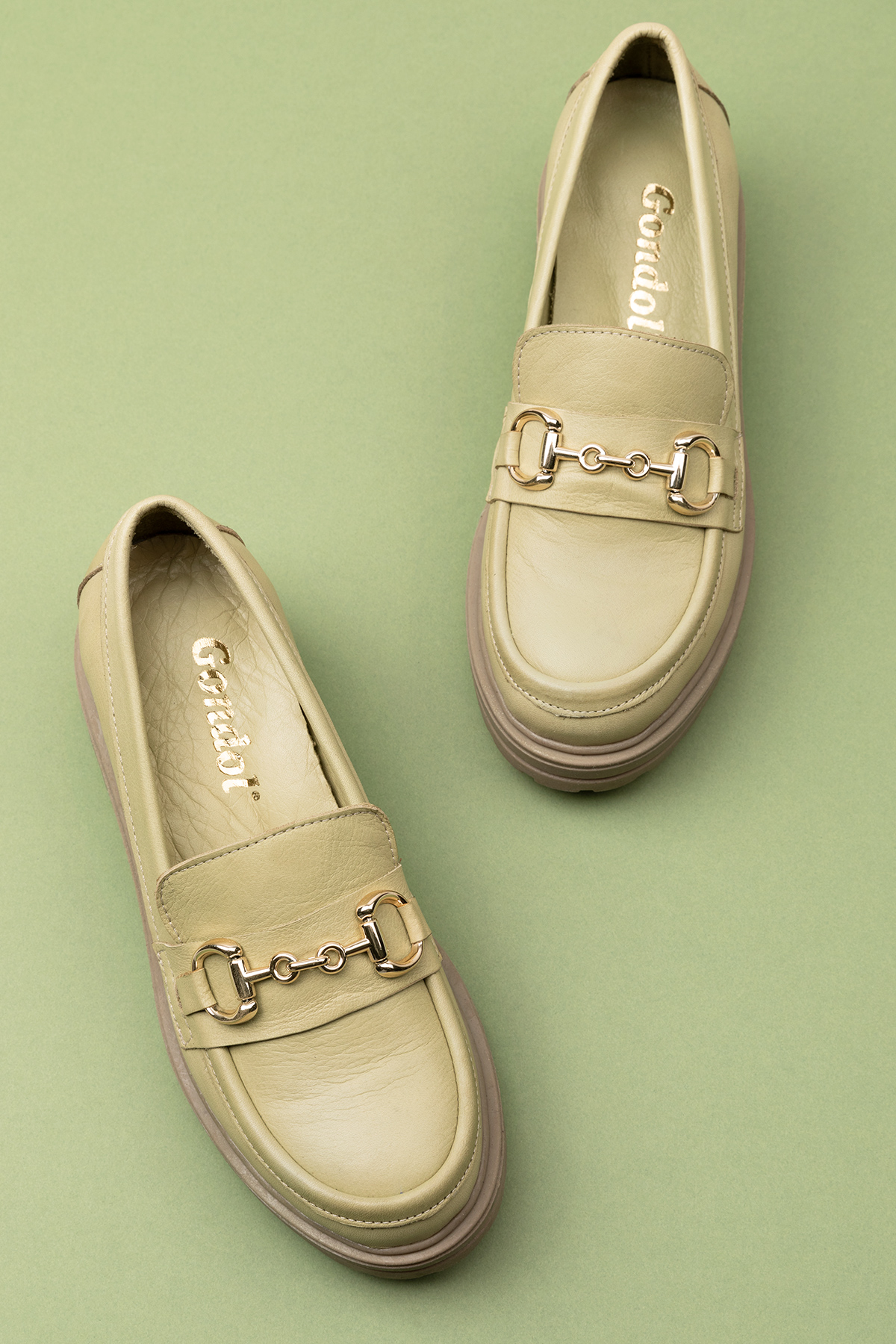 Gondol Hakiki Deri Kalın Taban Hafif Oxford Ayakkabı anl.2491 - Görsel 5