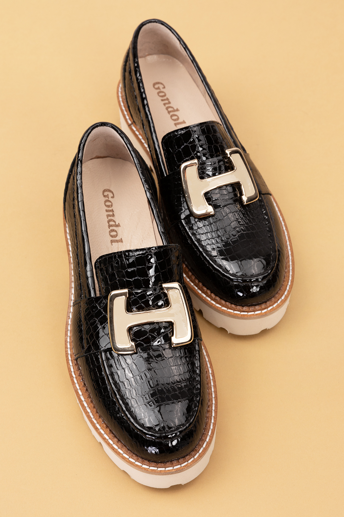 Gondol Hakiki Deri Kalın Taban Hafif Oxford Ayakkabı yt.100 - Görsel 3