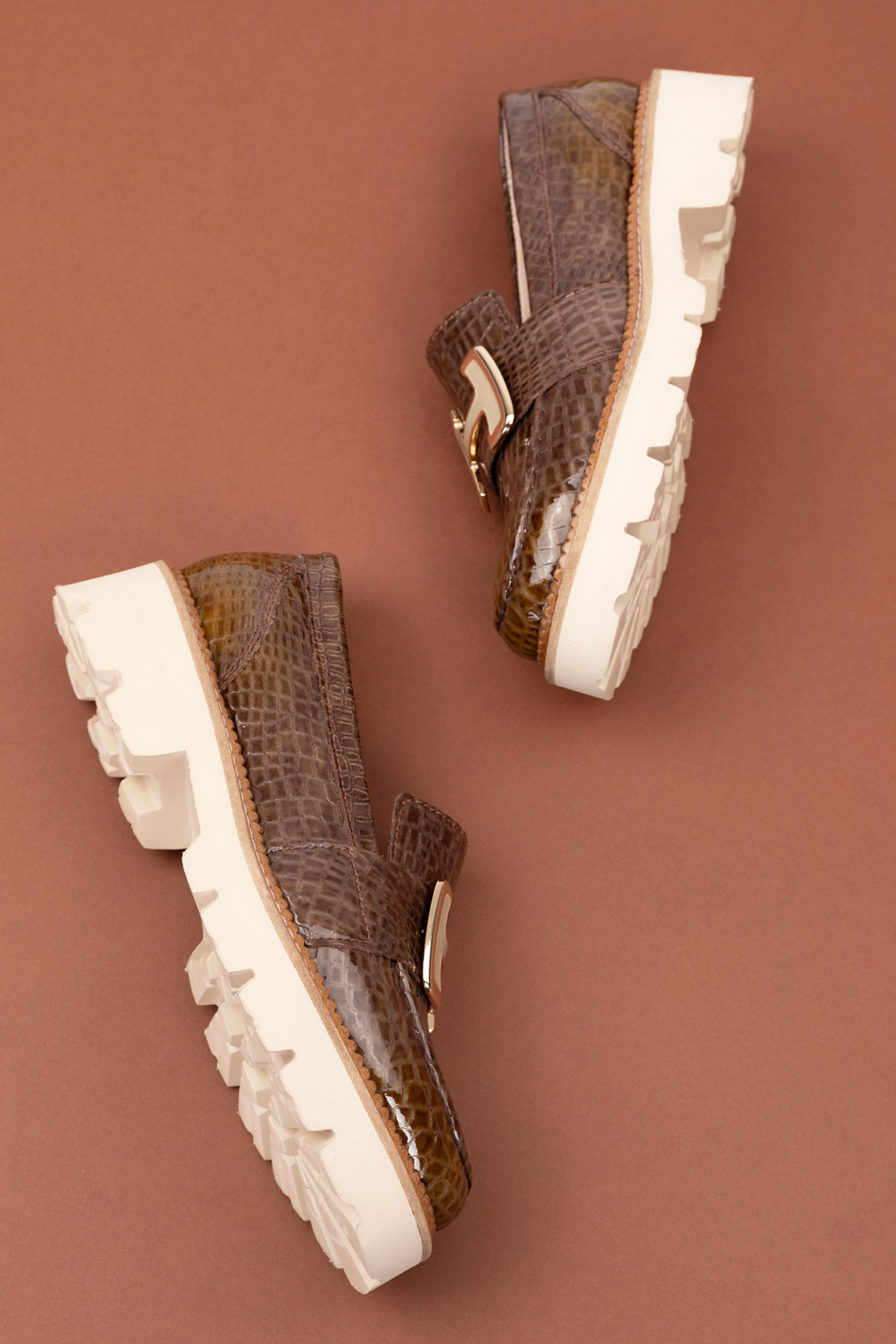 Gondol Hakiki Deri Kalın Taban Hafif Oxford Ayakkabı yt.100 - Görsel 7