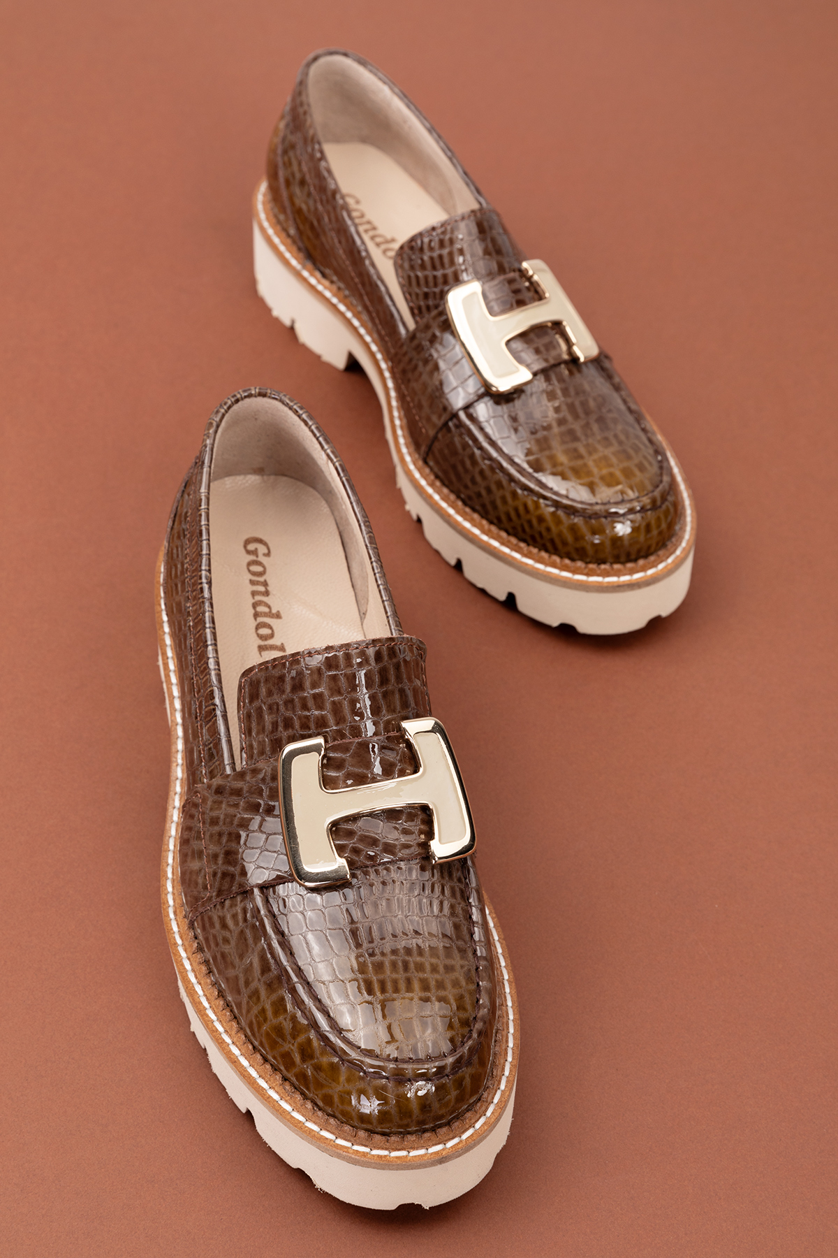 Gondol Hakiki Deri Kalın Taban Hafif Oxford Ayakkabı yt.100 - Görsel 8