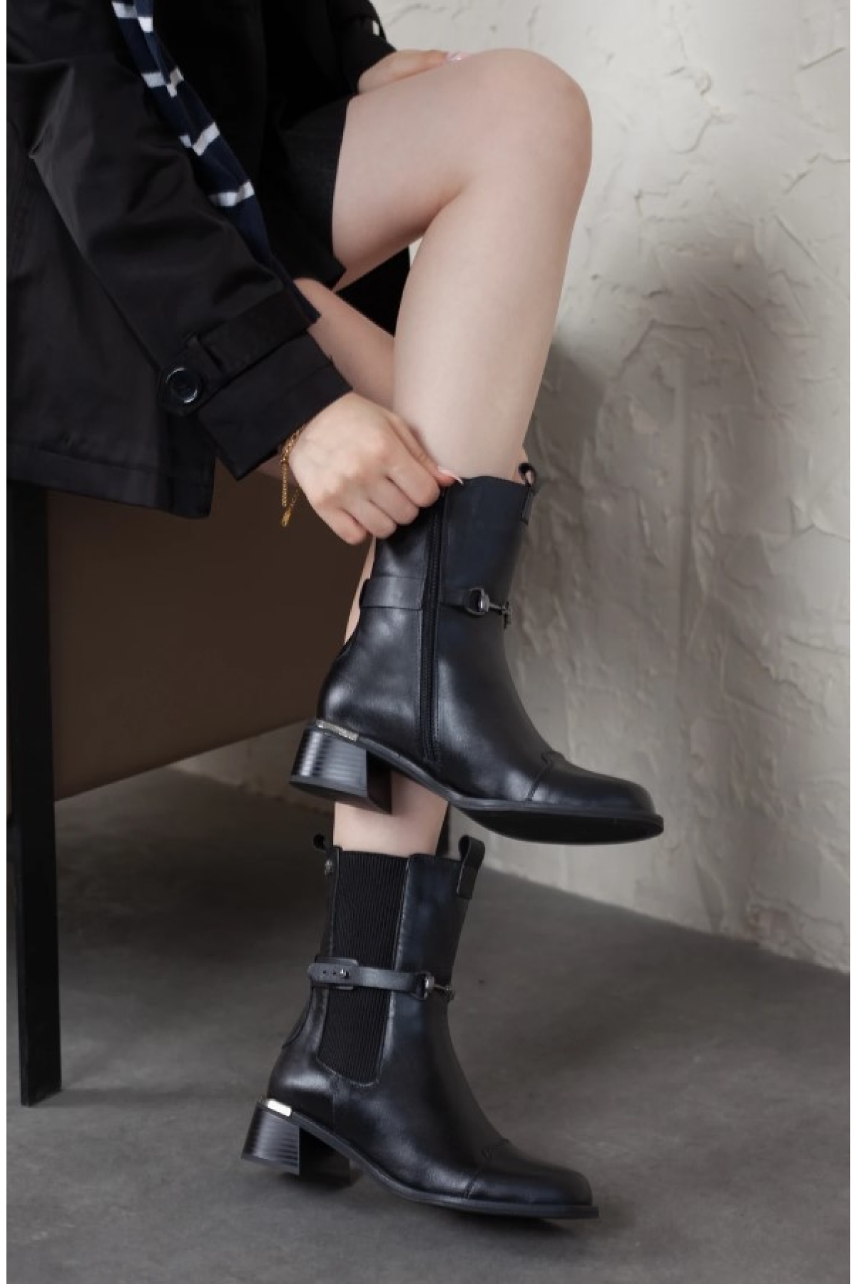 Tugi Hakiki Deri Ortopedik Kadın Chelsea Bot - Görsel 5