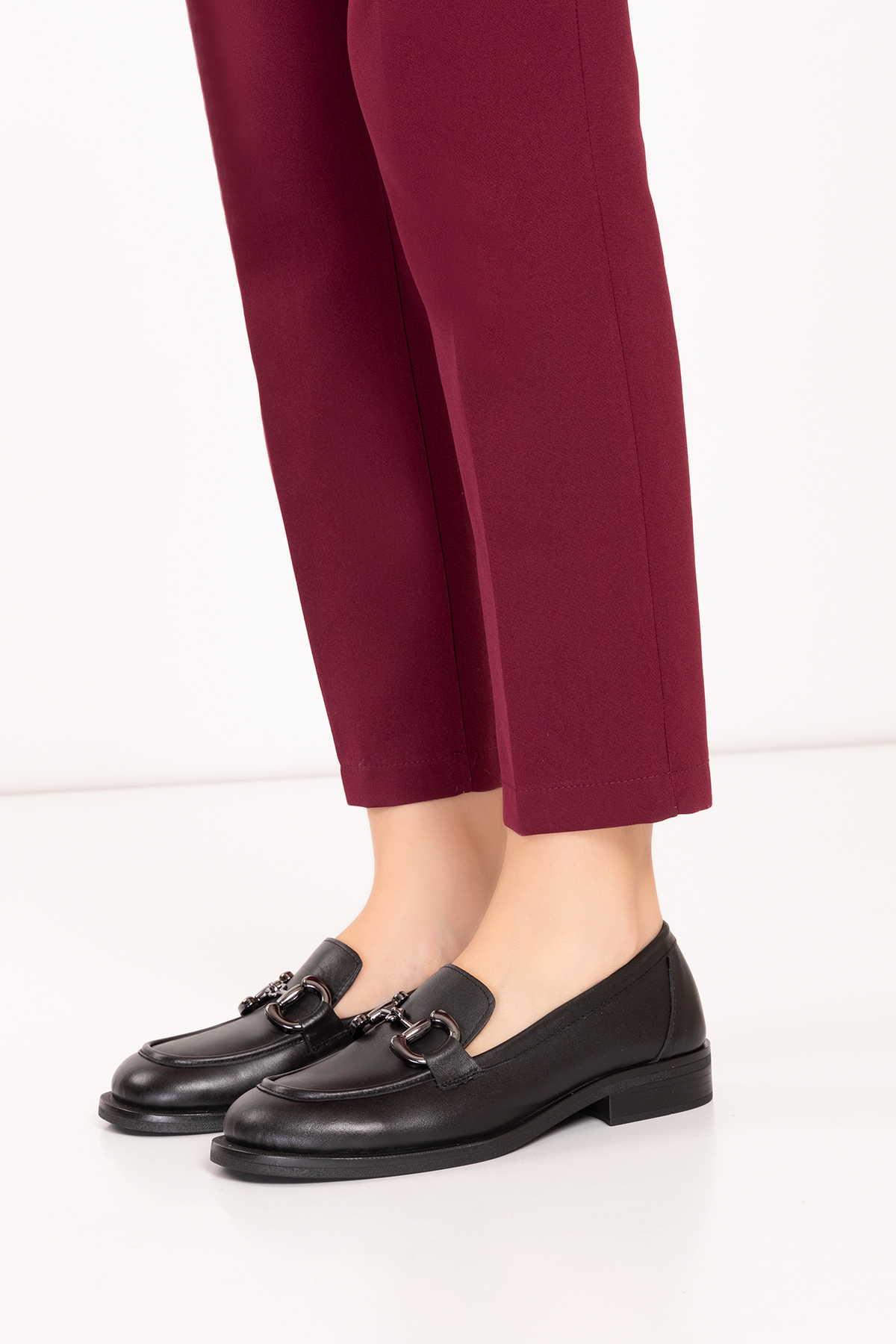 Gondol Hakiki Deri Hafif Taban Tokalı Loafer Ayakkabı wst.1196 - Görsel 4