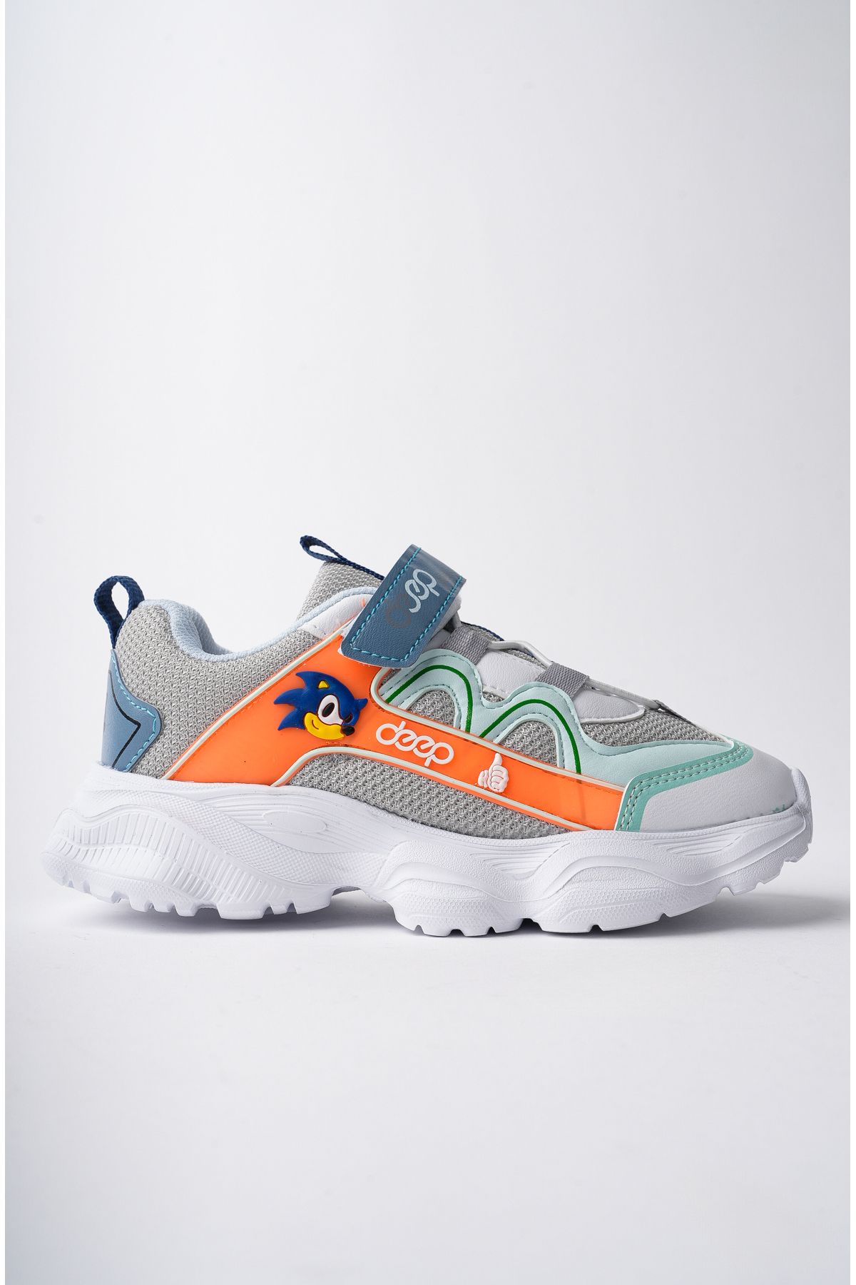 011 Lastik Bağcıklı Ortopedik Sararmaz Taban Ve Cırtlı Çocuk ayakkabı - Görsel 2