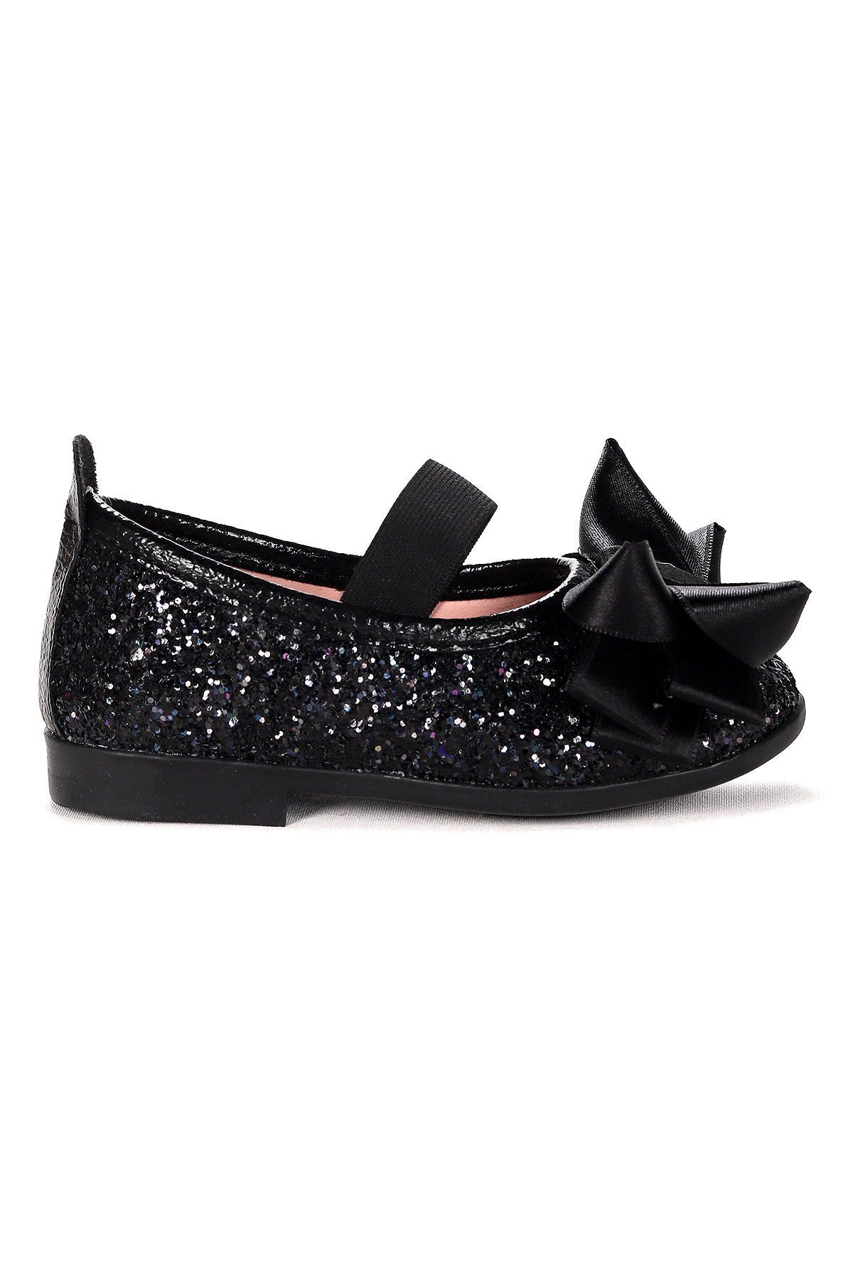 Panı Fiyonk Lastikli Kız Bebek Babet Ayakkabı Siyah - Görsel 2