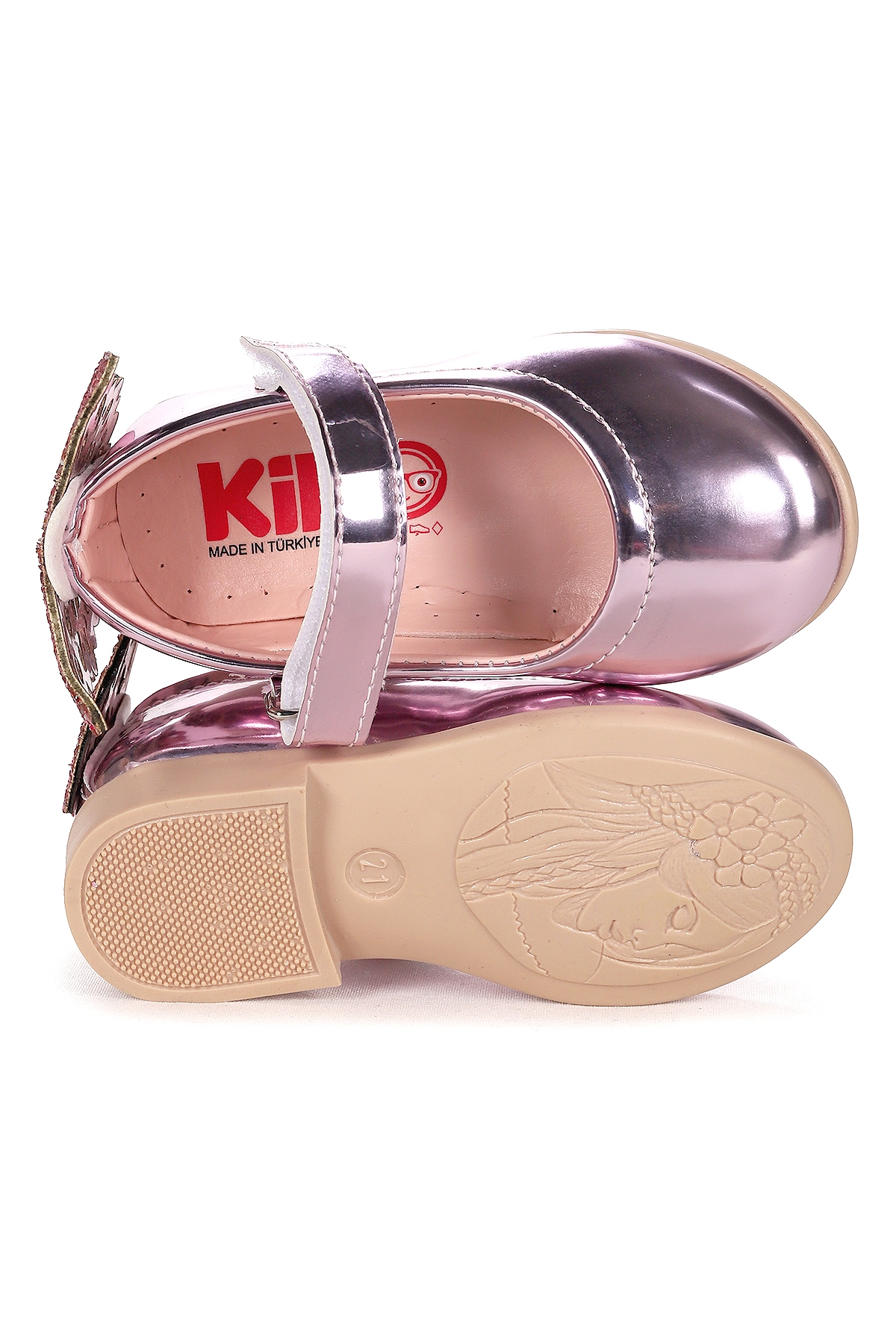 Friga Kelebek Cırtlı Kız Bebek Babet Ayakkabı Pembe - Görsel 6