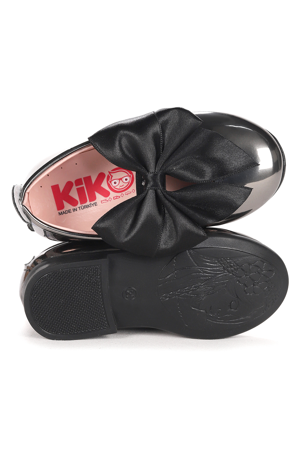 Tari Fiyonk Lastikli Kız Bebek Babet Ayakkabı Platin - Görsel 6