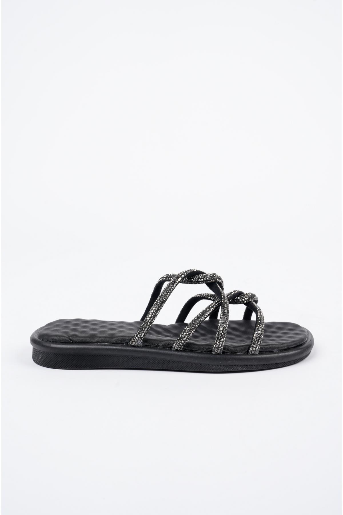 Bella Kadın Garantili Günlük Ortopedik Taşlı Şık Tarz ve Rahat Terlik - Görsel 7