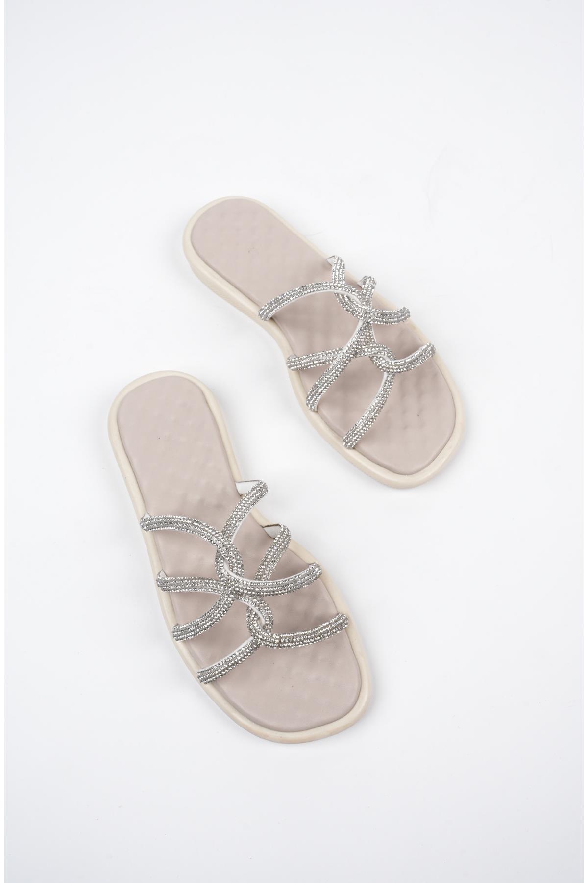 Bella Kadın Garantili Günlük Ortopedik Taşlı Şık Tarz ve Rahat Terlik - Görsel 6