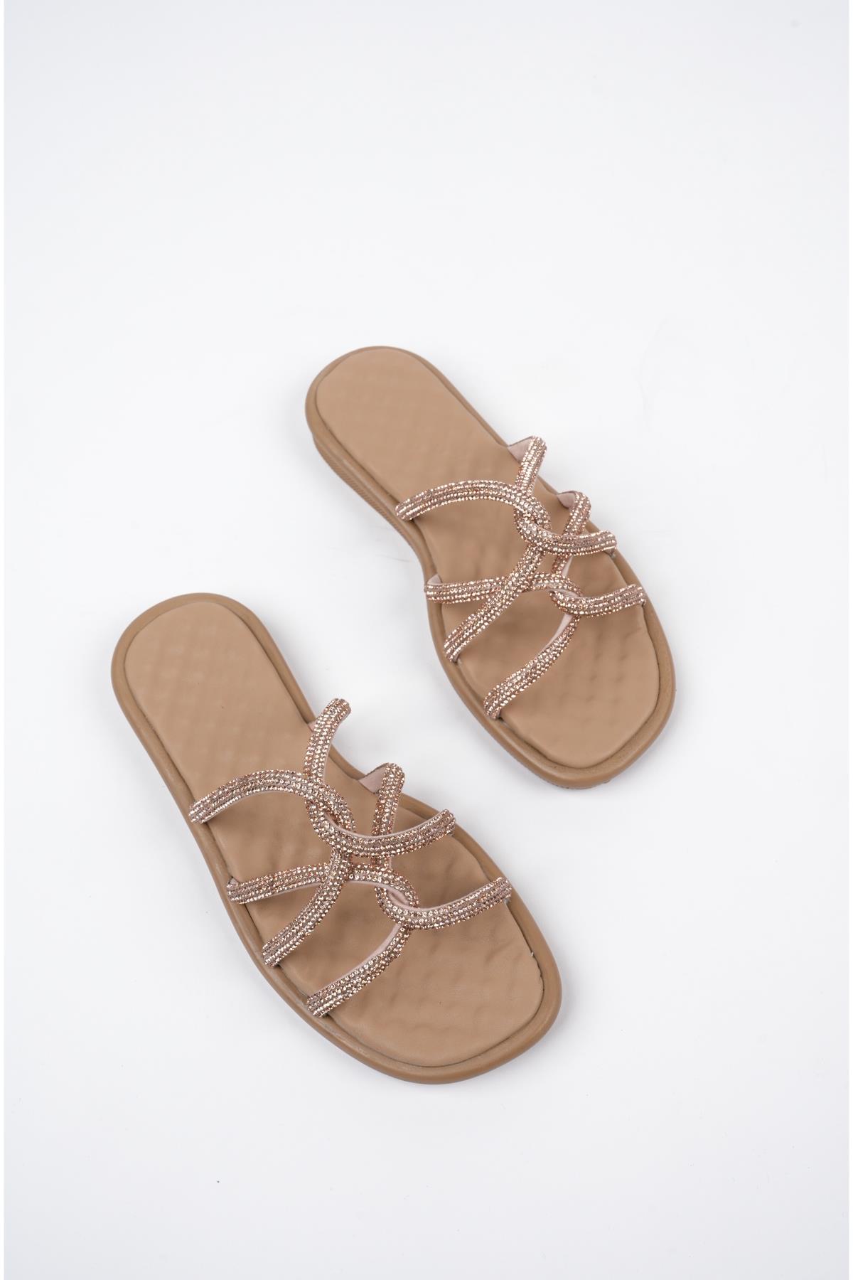 Bella Kadın Garantili Günlük Ortopedik Taşlı Şık Tarz ve Rahat Terlik - Görsel 6