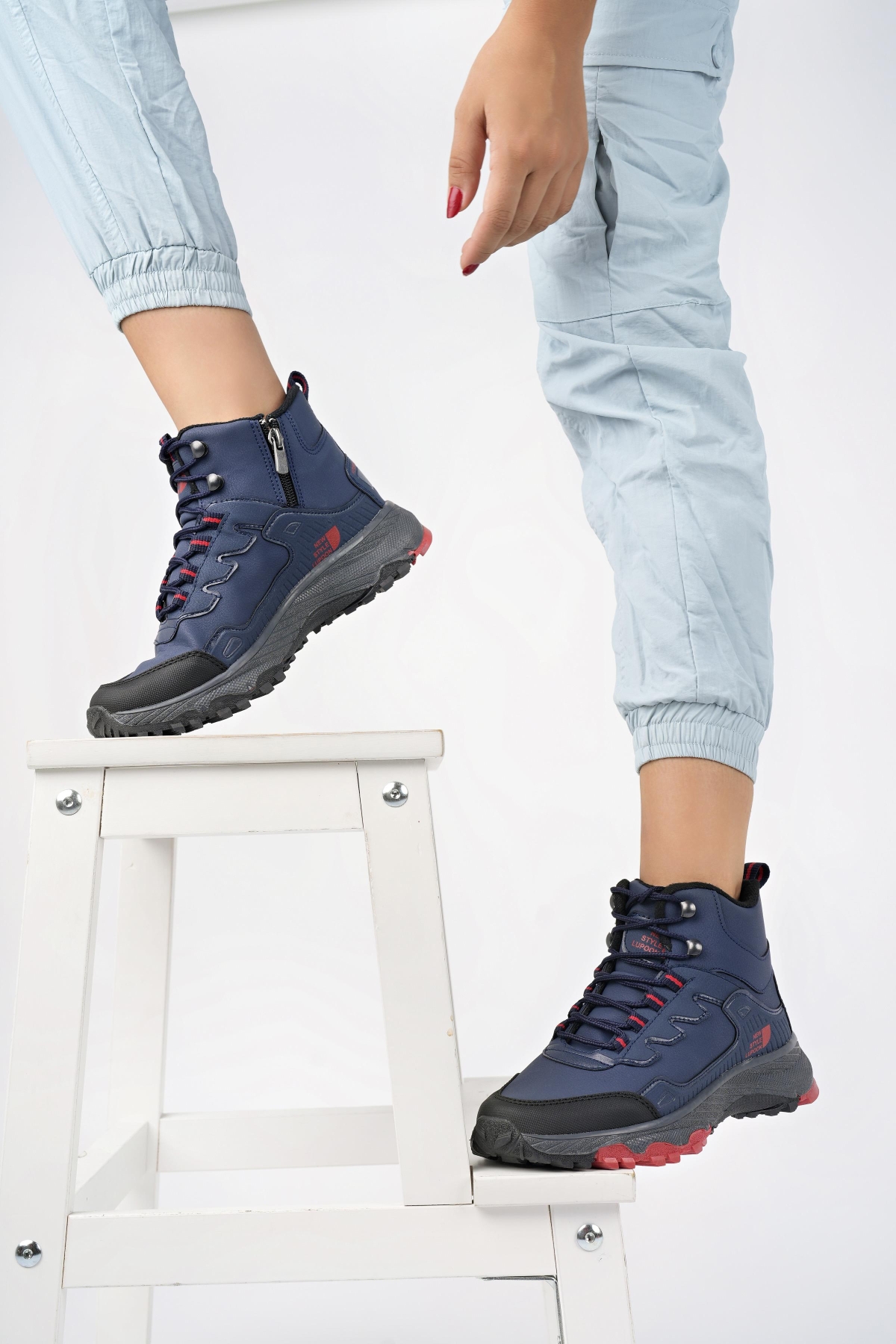 İZLAND Unisex Garantili Trekking Outdoor Bağcıklı Yandan Fermuarlı Kışlık Bot - Görsel 5