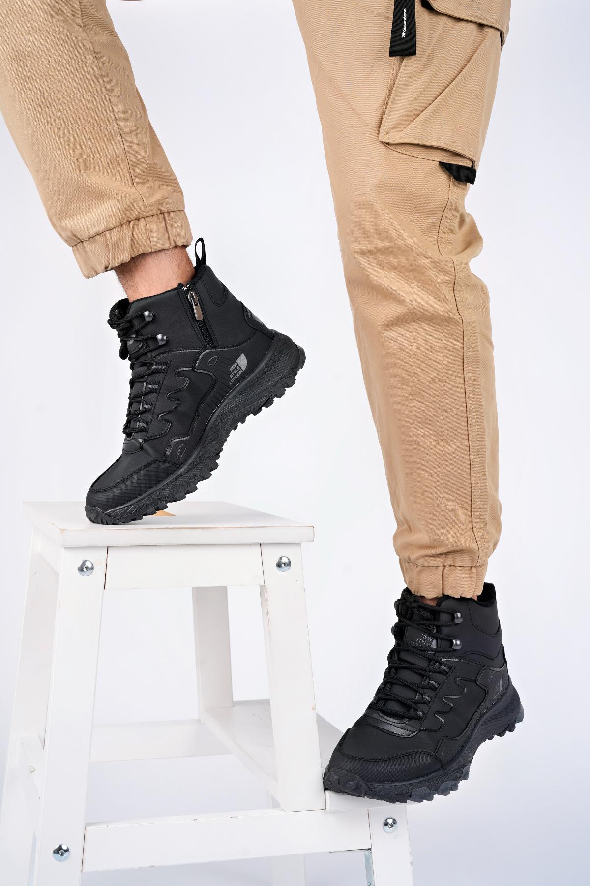 İZLAND Unisex Garantili Trekking Outdoor Bağcıklı Yandan Fermuarlı Kışlık Bot - Görsel 2