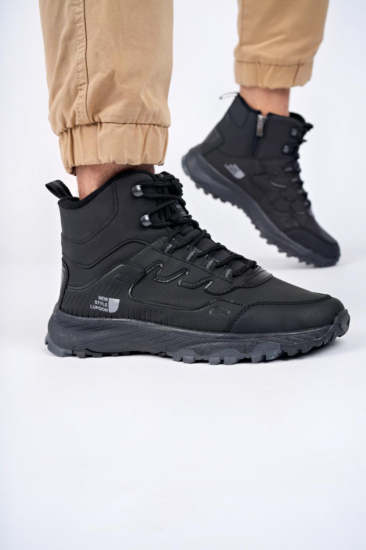 İZLAND Unisex Garantili Trekking Outdoor Bağcıklı Yandan Fermuarlı Kışlık Bot - Görsel 5