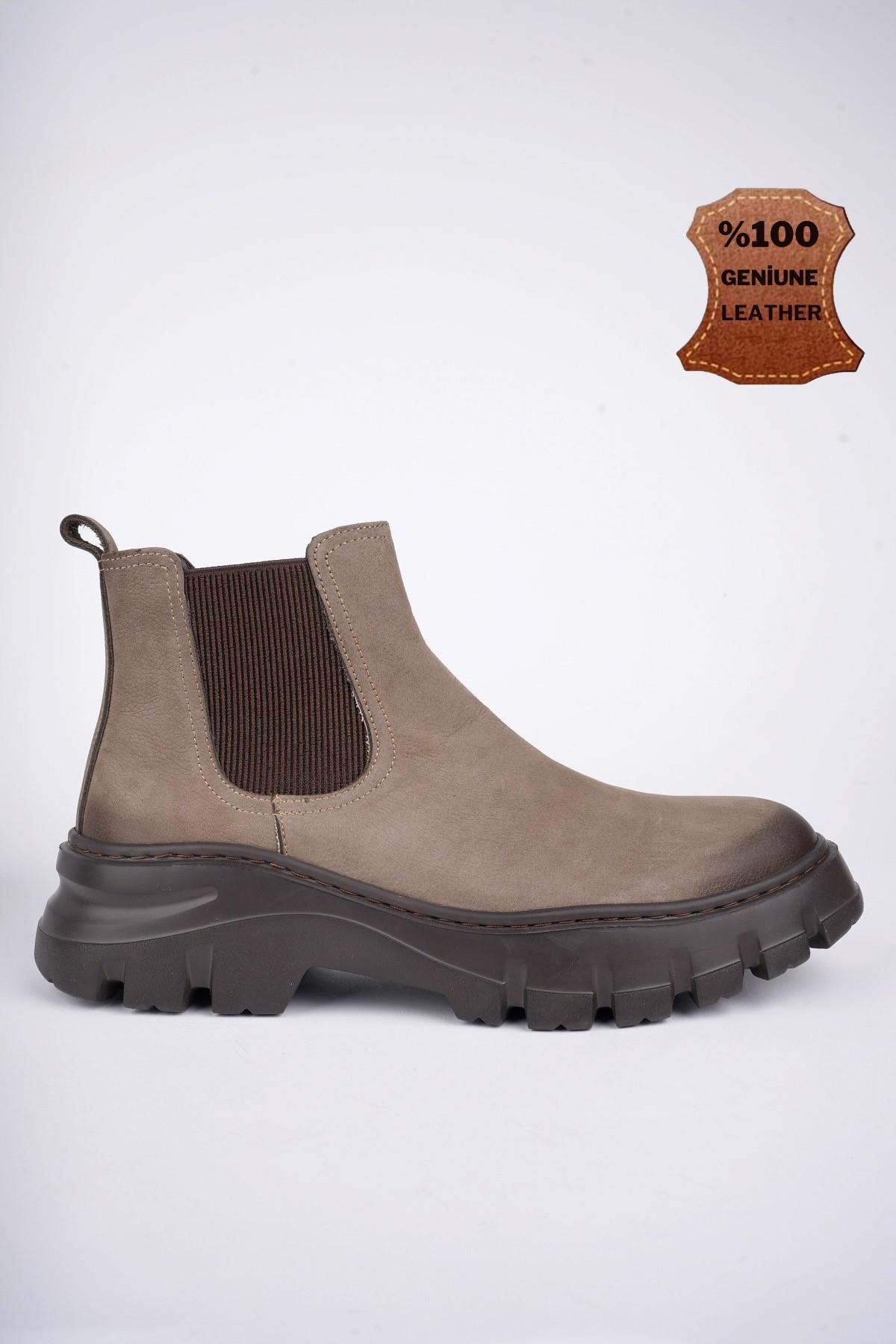 RAGNAR Garantili Hakiki Deri Kalın Taban Erkek Chelsea Bot - Görsel 6