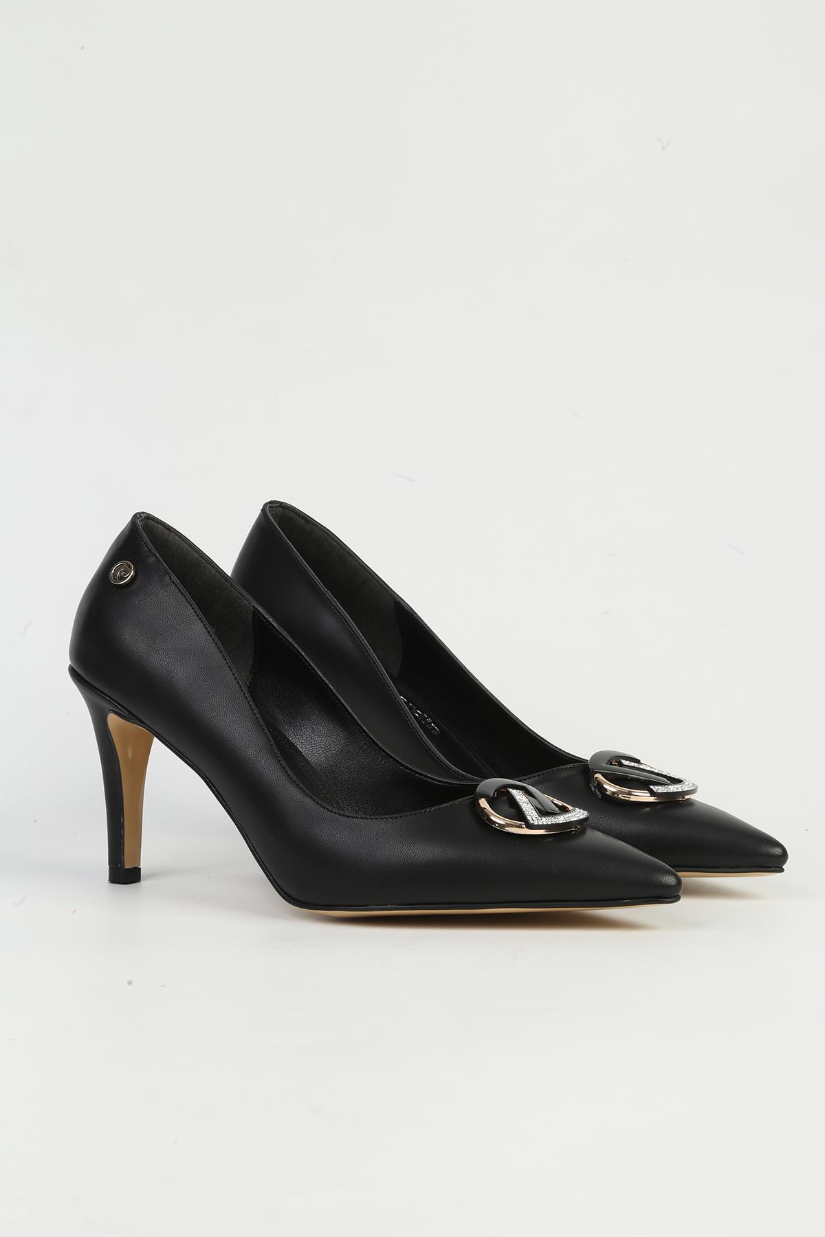 Siyah Kadın Topuklu Ayakkabı PC-54506 - Görsel 3