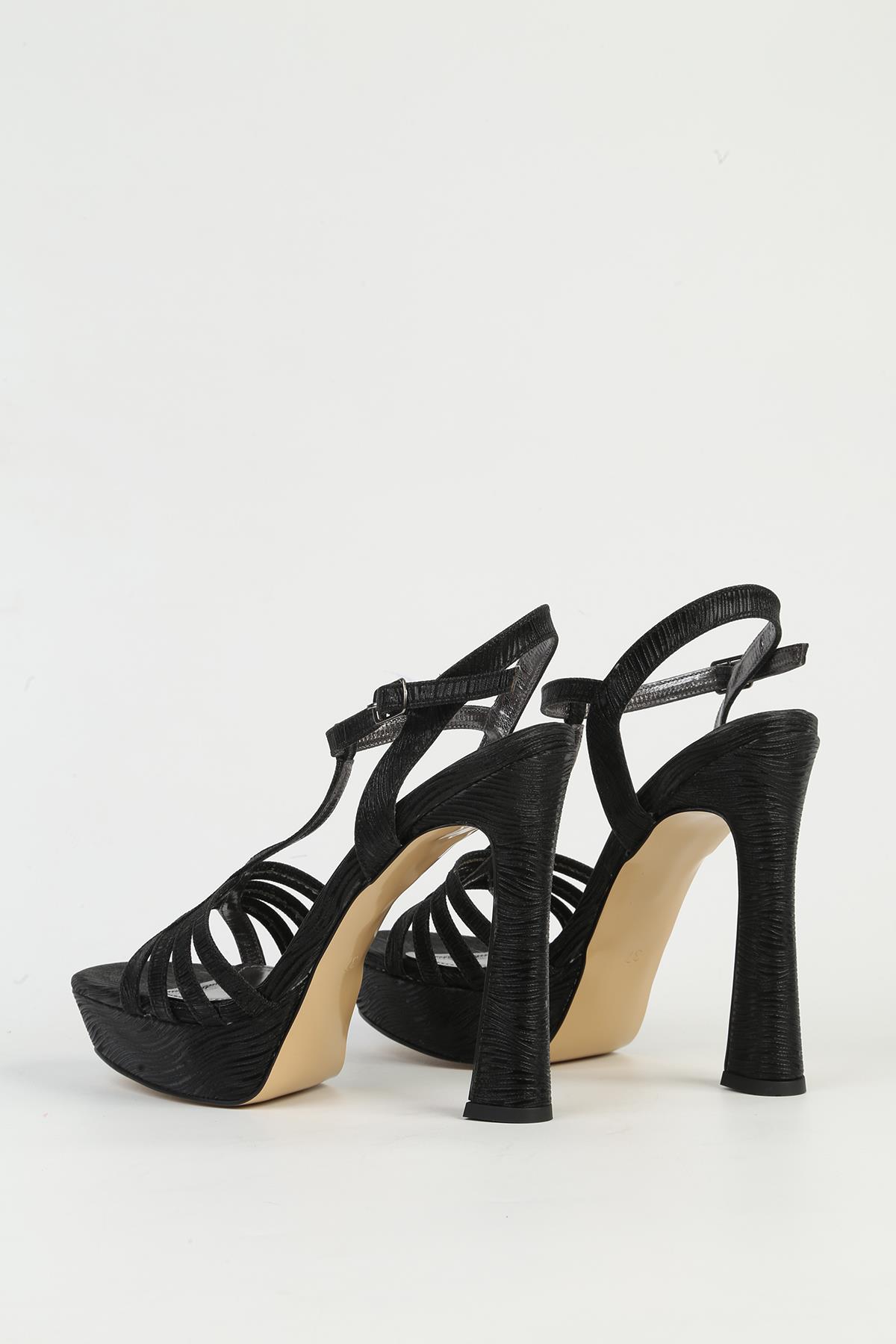 Siyah Kadın Topuklu Ayakkabı PC-54504 - Görsel 4