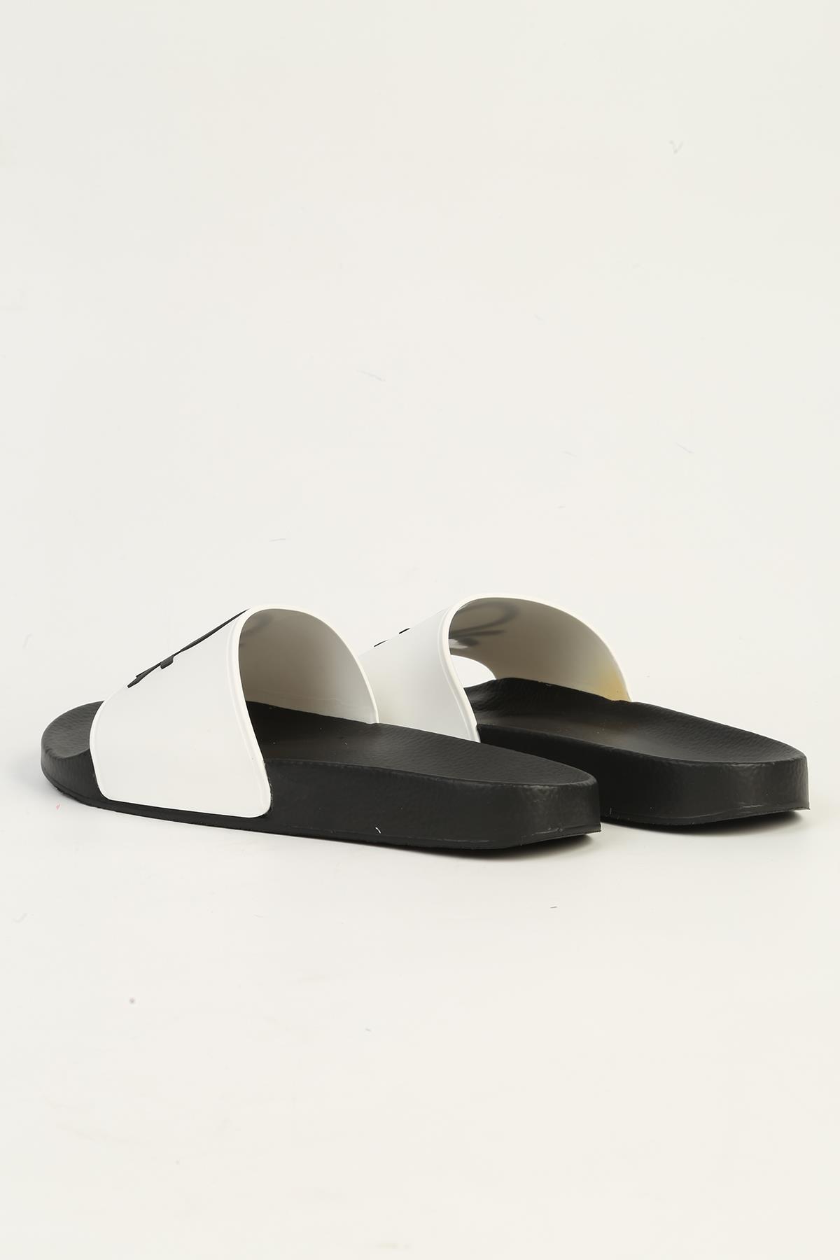 Siyah Beyaz Erkek Terlik BN-1429 - Görsel 4