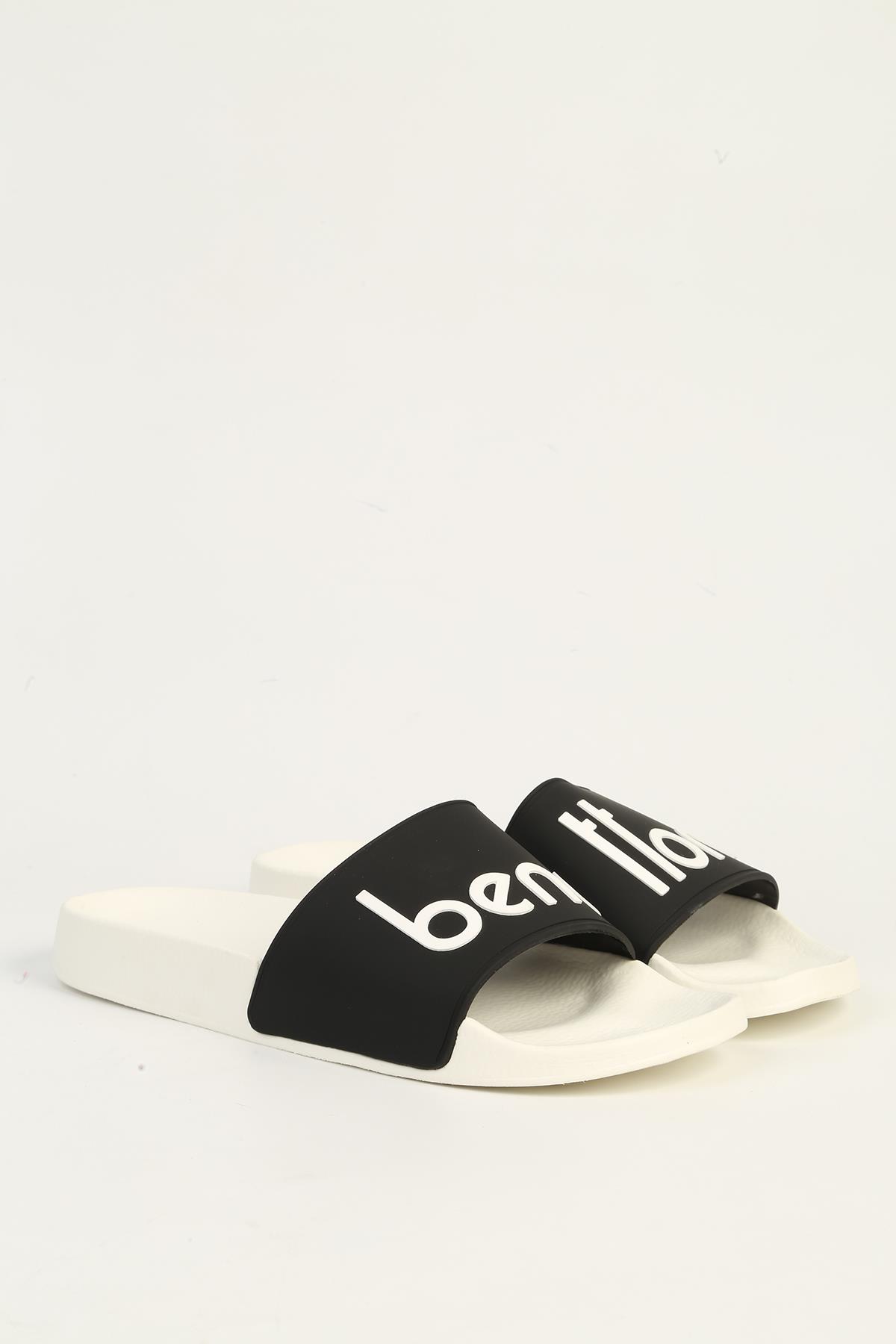 Beyaz Siyah Erkek Terlik BN-1426 - Görsel 3