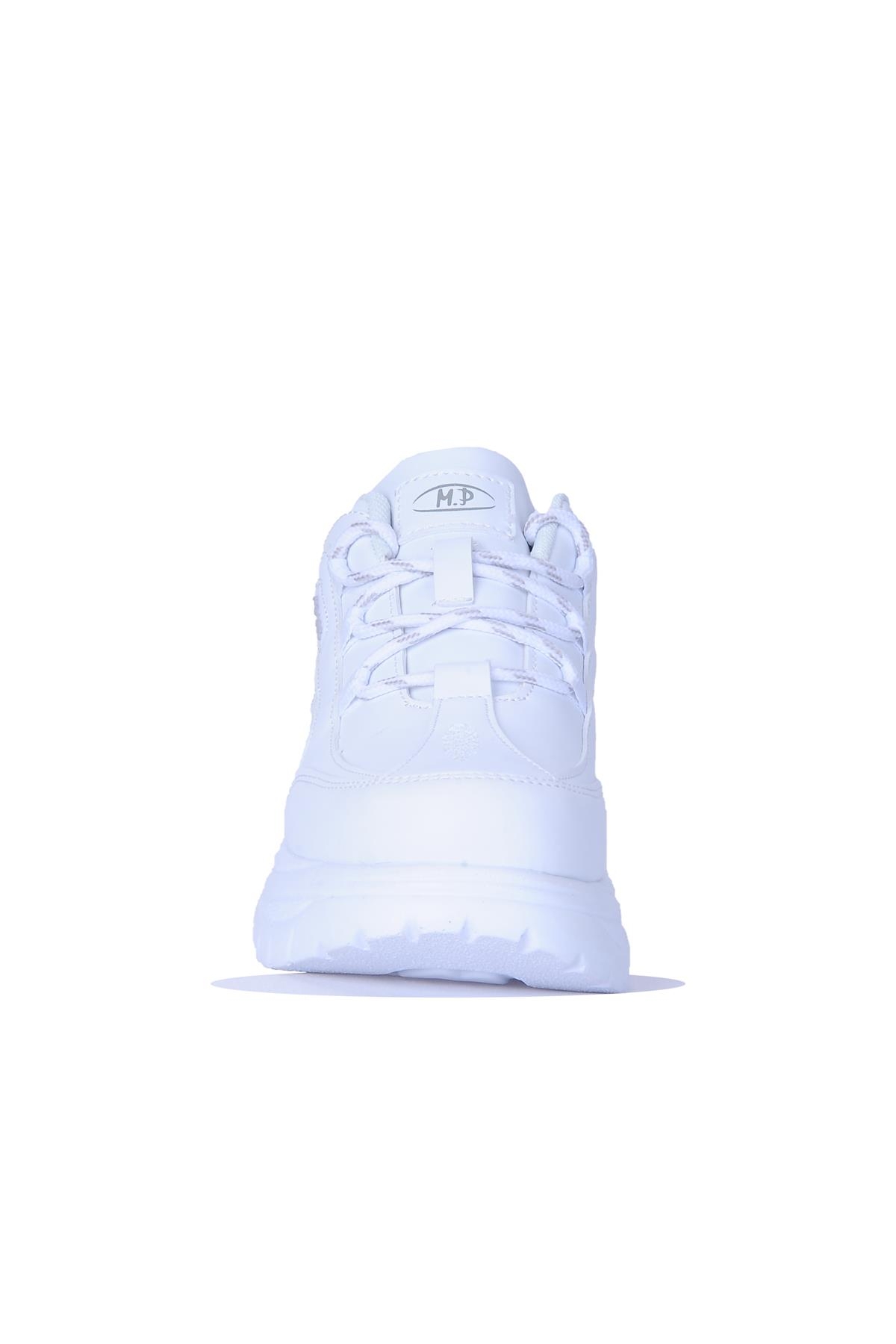 Mp 251-305Zn Beyaz Kalın Taban Kadın Sneaker Spor Ayakkabı - Görsel 5