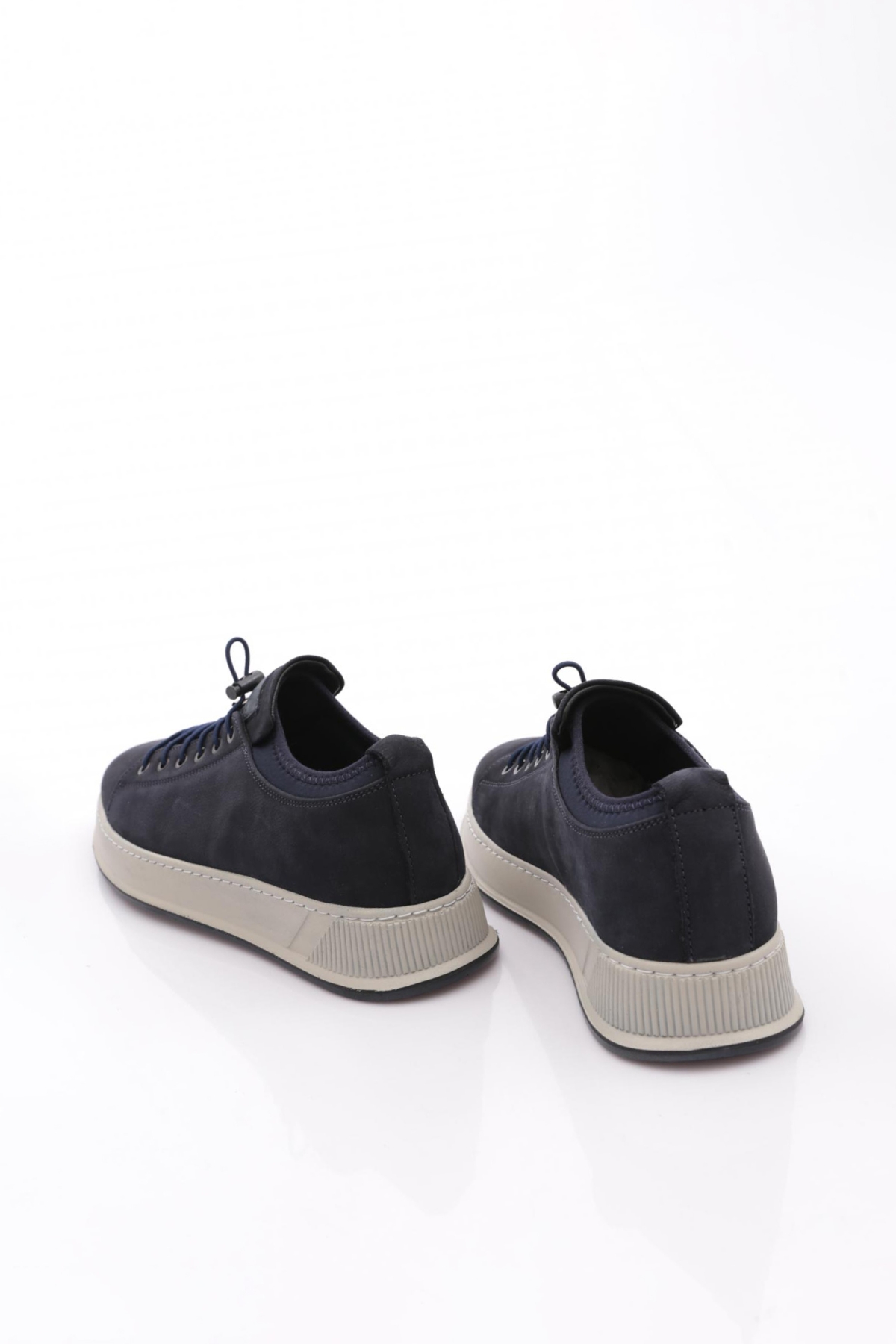 6641 Erkek Kalin Taban Bağcikli Sneaker Ayakkabi - Görsel 4