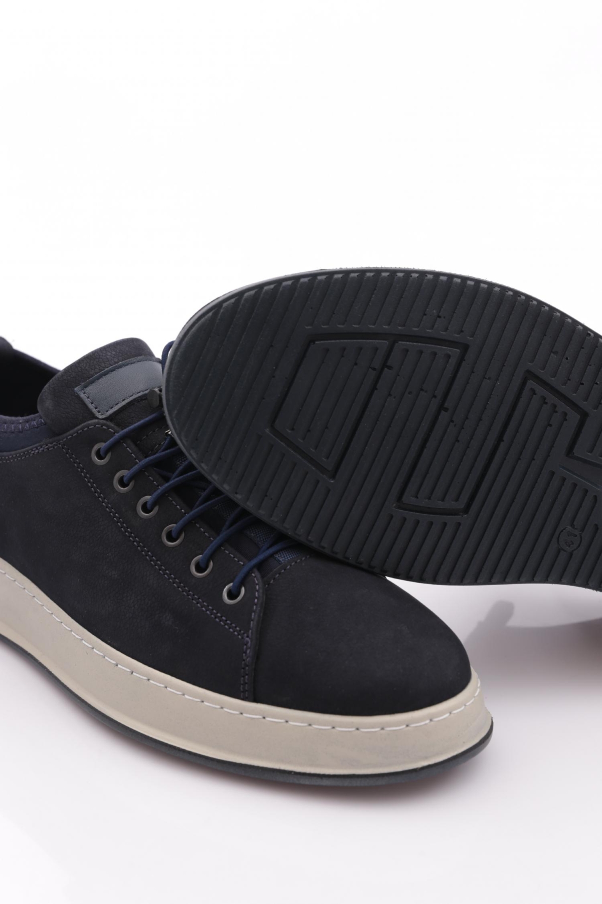 6641 Erkek Kalin Taban Bağcikli Sneaker Ayakkabi - Görsel 5