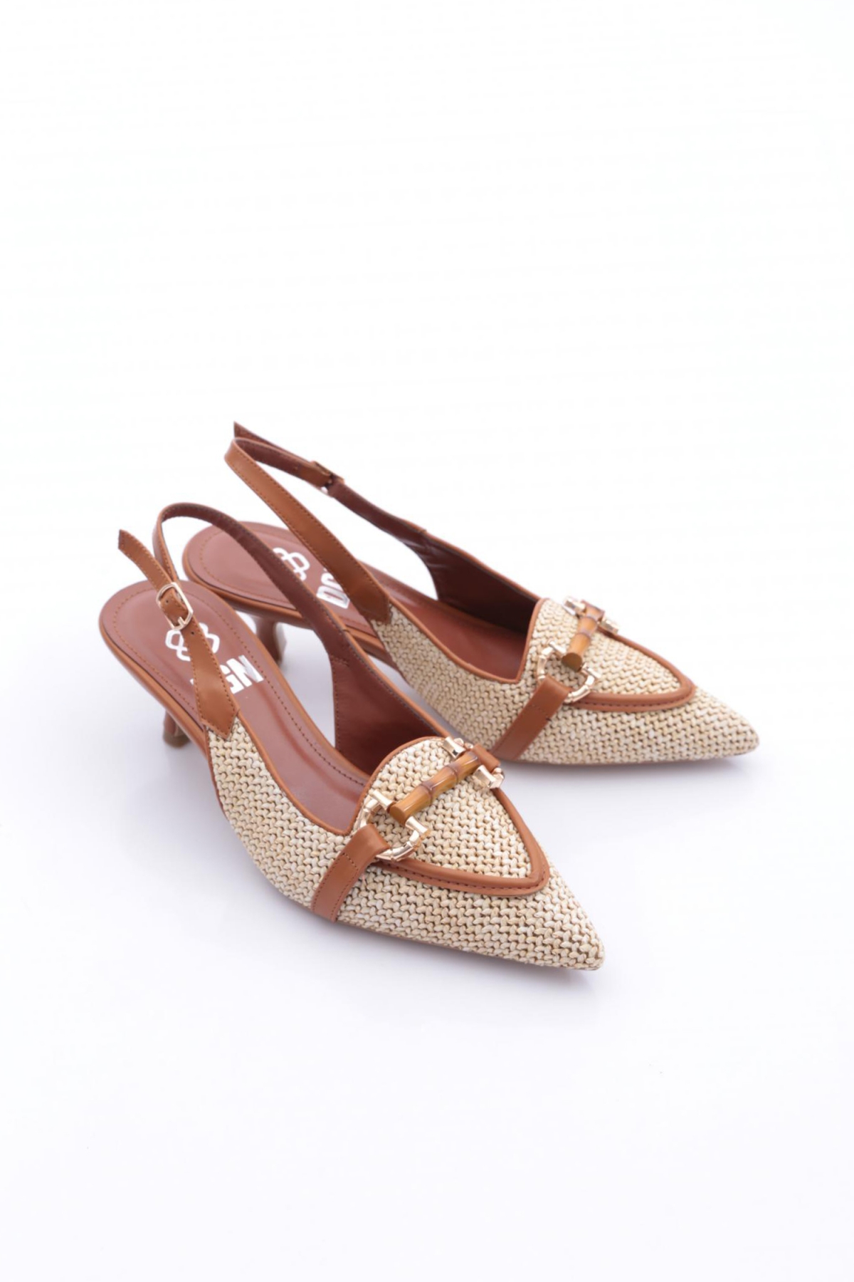 5850 Kadin Aksesuarli Sivri Burun Topuklu Ayakkabi - Görsel 3
