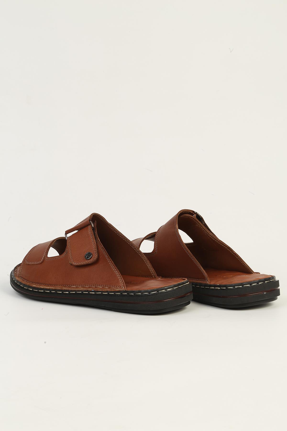 Hakiki Deri Taba Erkek Terlik PC-7449 - Görsel 4