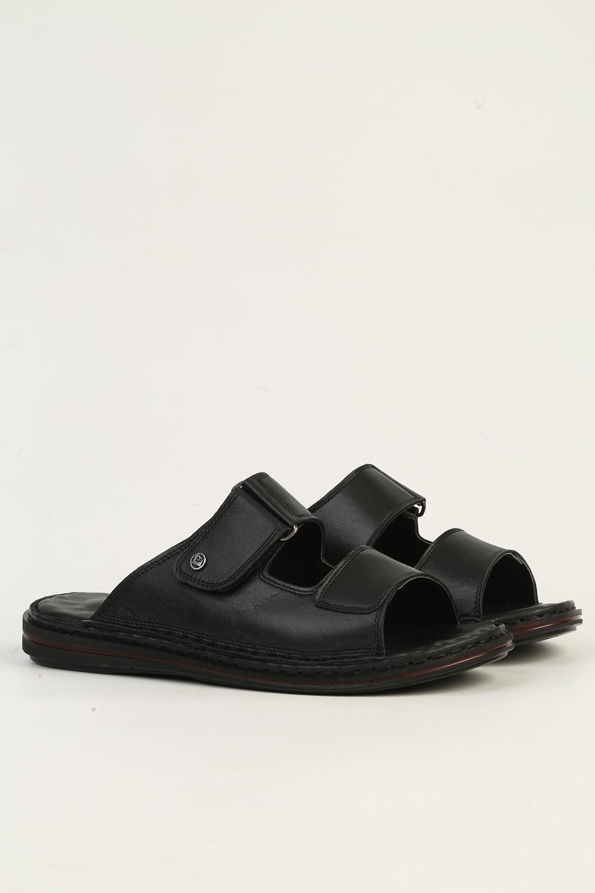 Hakiki Deri Siyah Erkek Terlik PC-7449 - Görsel 3