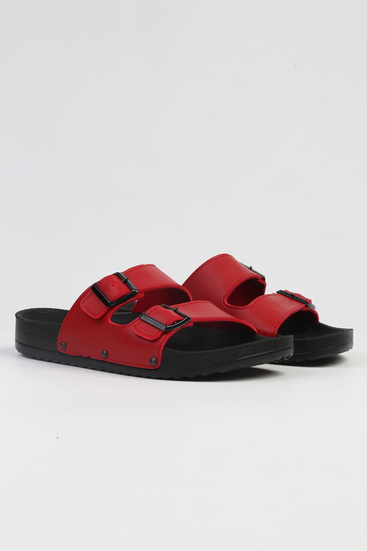 ® |PC-7035-3485 Kırmızı -Kadın Terlik - Görsel 3