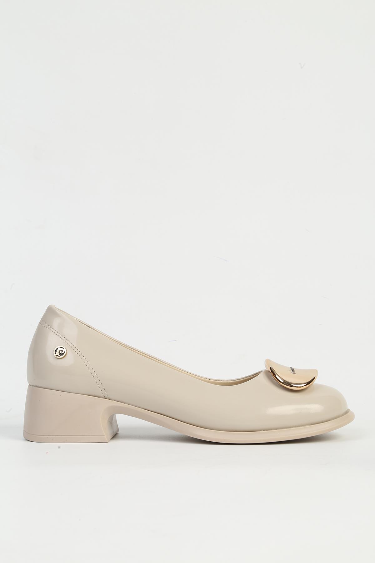 Bej Rugan Kadın Topuklu Ayakkabı PC-54764 - Görsel 2