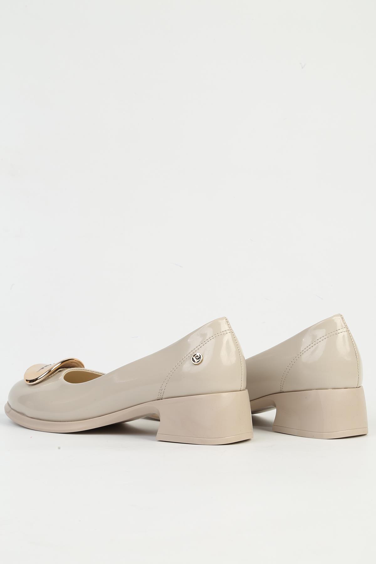 Bej Rugan Kadın Topuklu Ayakkabı PC-54764 - Görsel 4