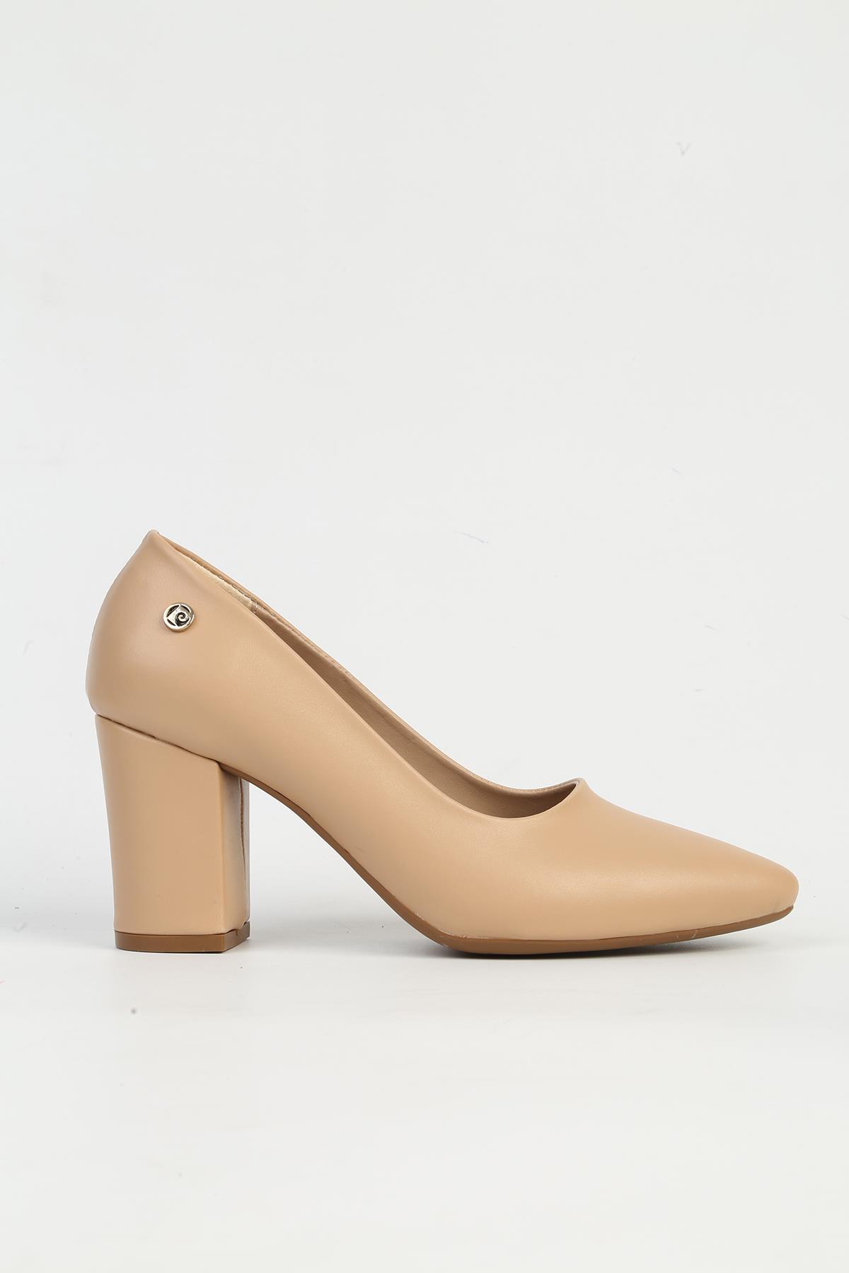 Bej Kadın Topuklu Ayakkabı PC-54733 - Görsel 2