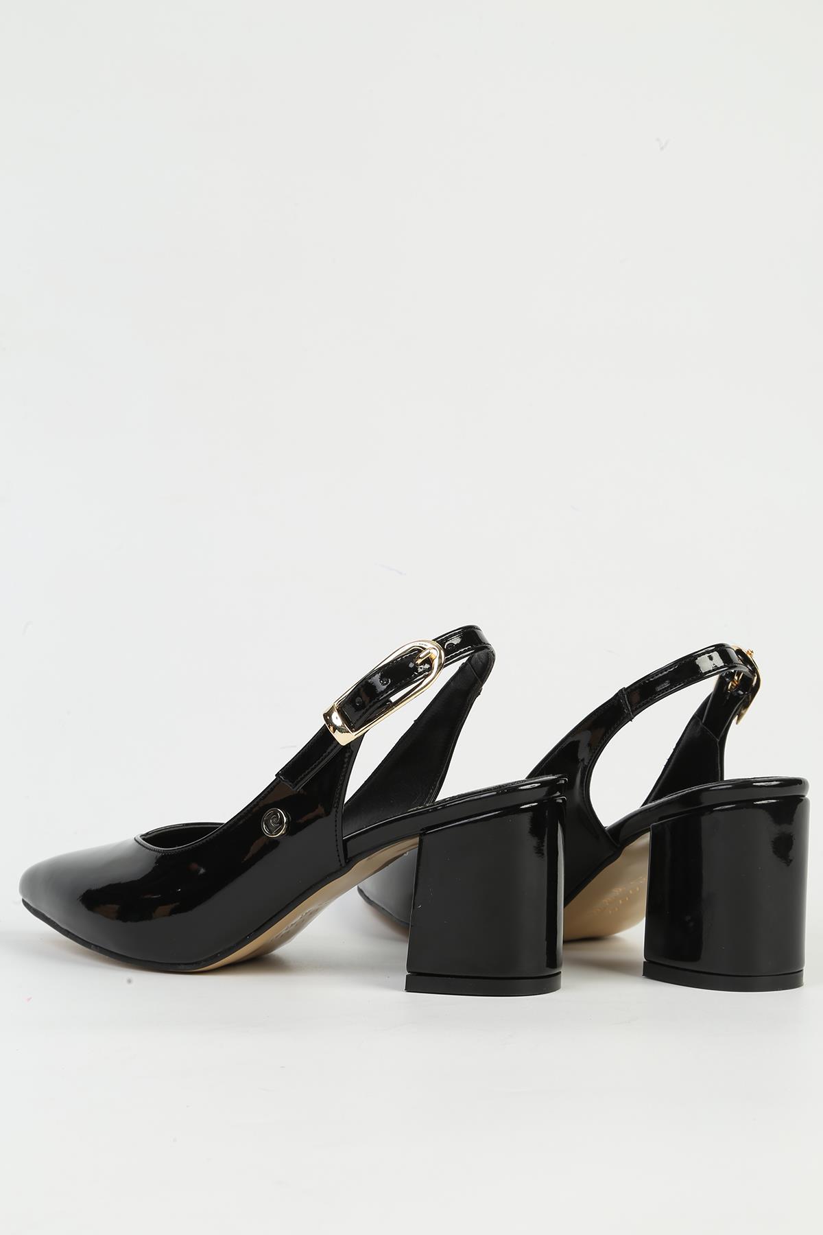 Siyah Kadın Topuklu Ayakkabı PC-54728 - Görsel 4